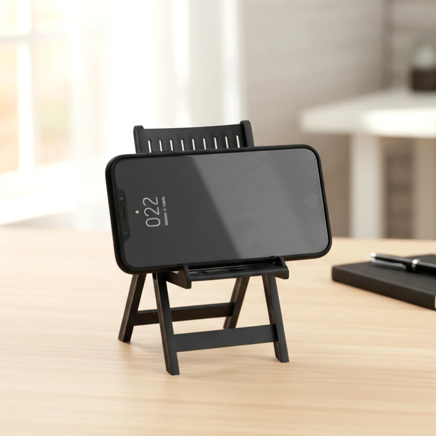 Mini Chair Shape Mobile Stand Holder (1 Pc / Balck Color) - Image 3