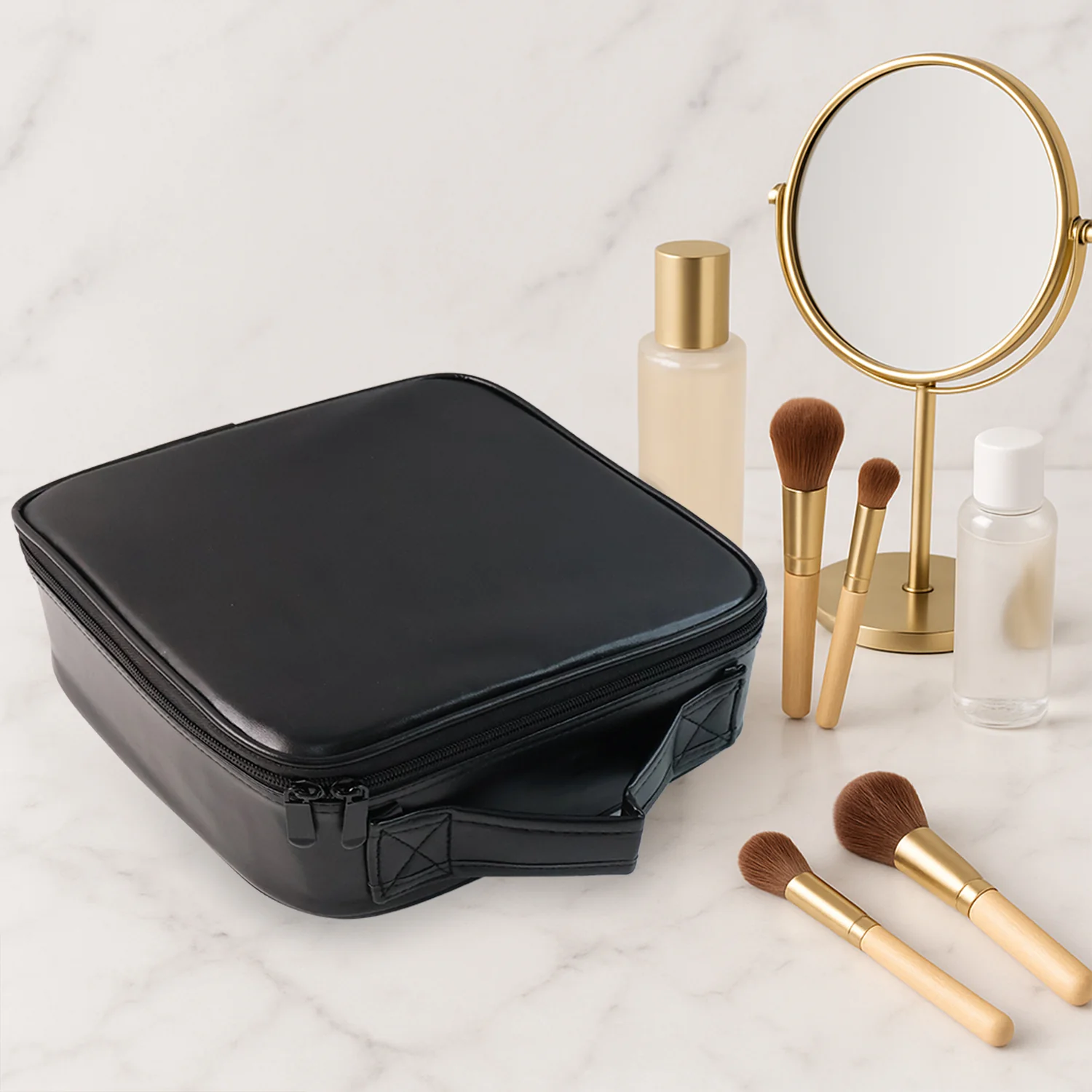 Black Premium LED Light Makeup Organizer Box (1 Pc) - Image 6