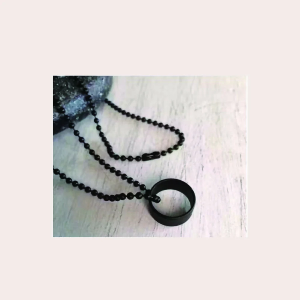 Black Ring Chain for Men & Boys - Image 2