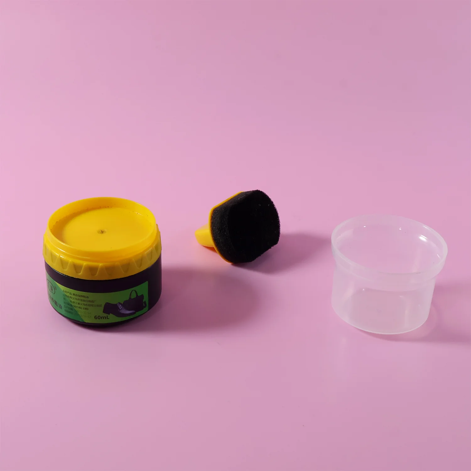 Black Shoe Polish Cream with Built-in Sponge Applicator (60 ML Approx) - Image 7