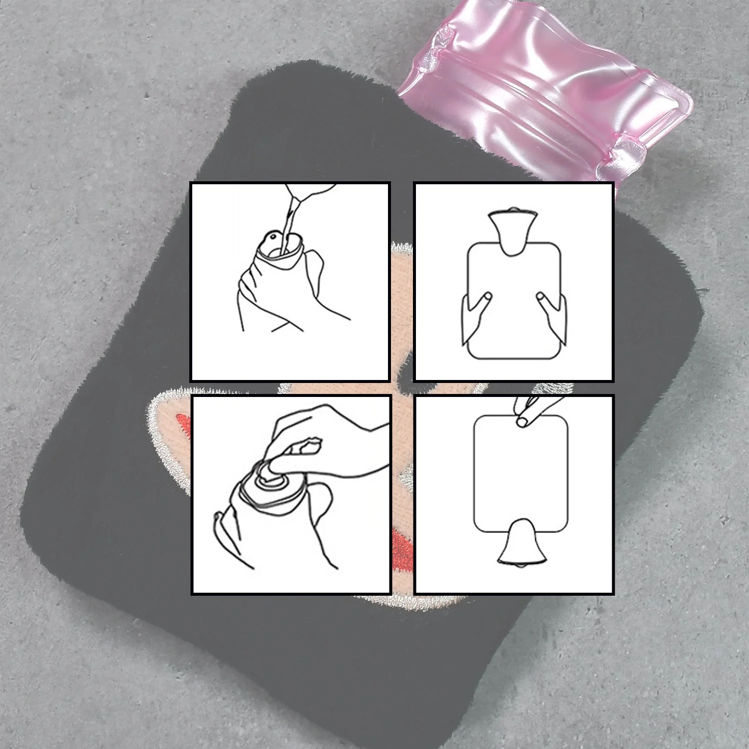 Mix design Fun Emoji Relief (1 Pc): Mini Hot Water Bag for Aches & Pains - Image 5