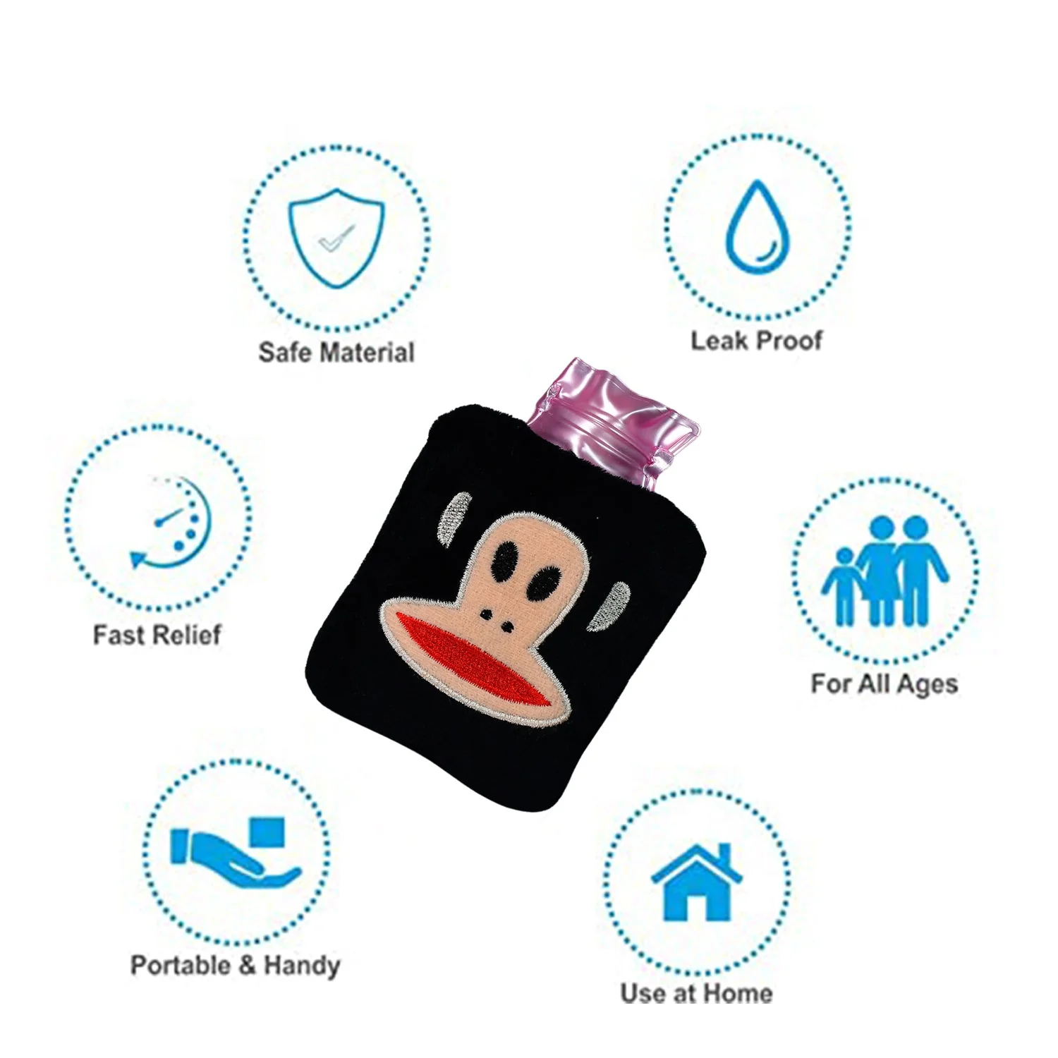 Mix design Fun Emoji Relief (1 Pc): Mini Hot Water Bag for Aches & Pains - Image 6