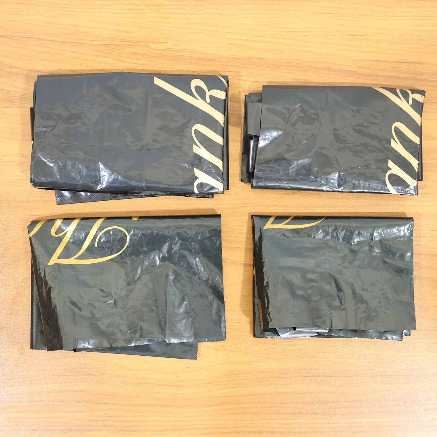 black thank you printed carry bags mix size (4 Pc Set) - Image 7