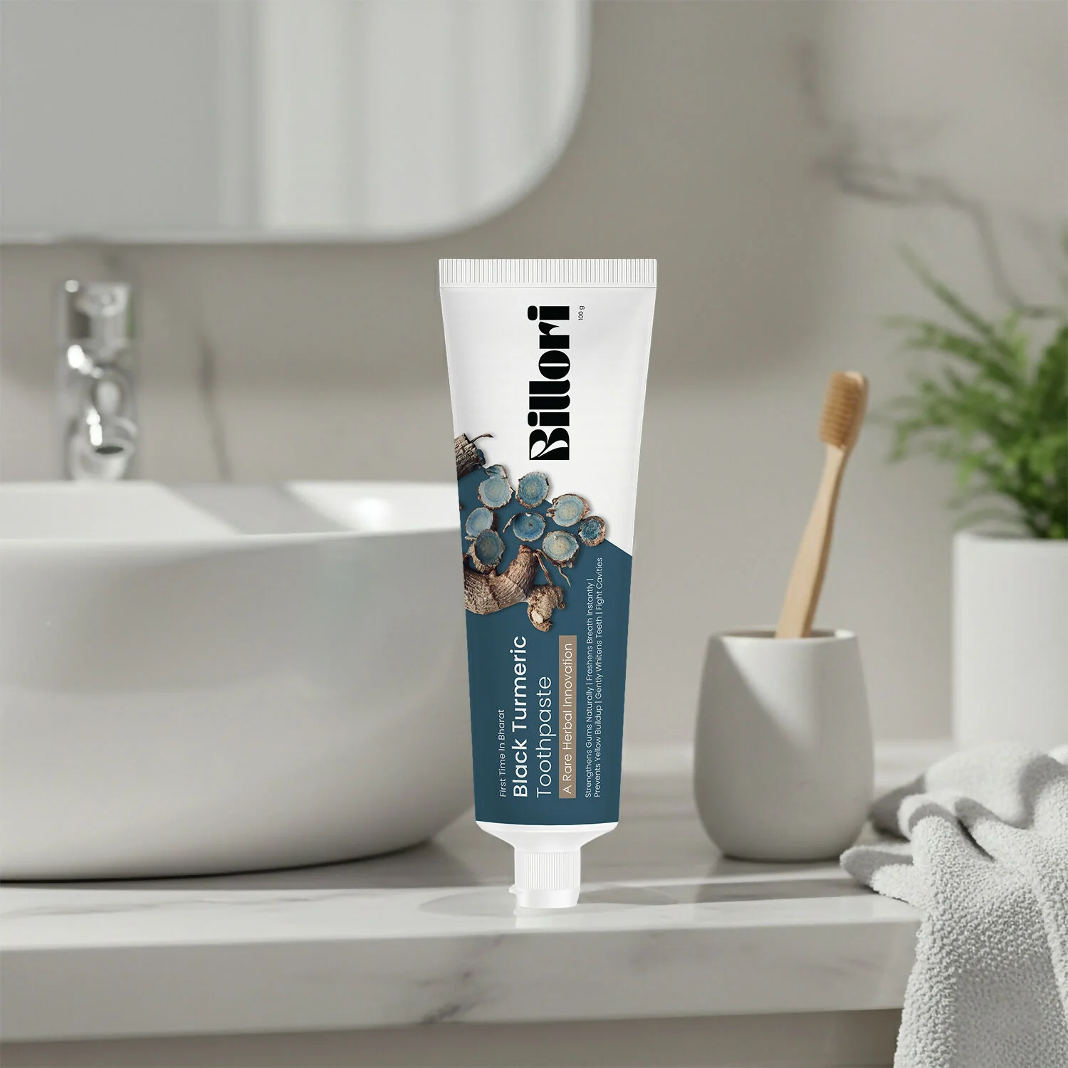 Black Turmeric Toothpaste with A Rare Herbal Innovation, First Time in Bharat (100 g) - Image 5