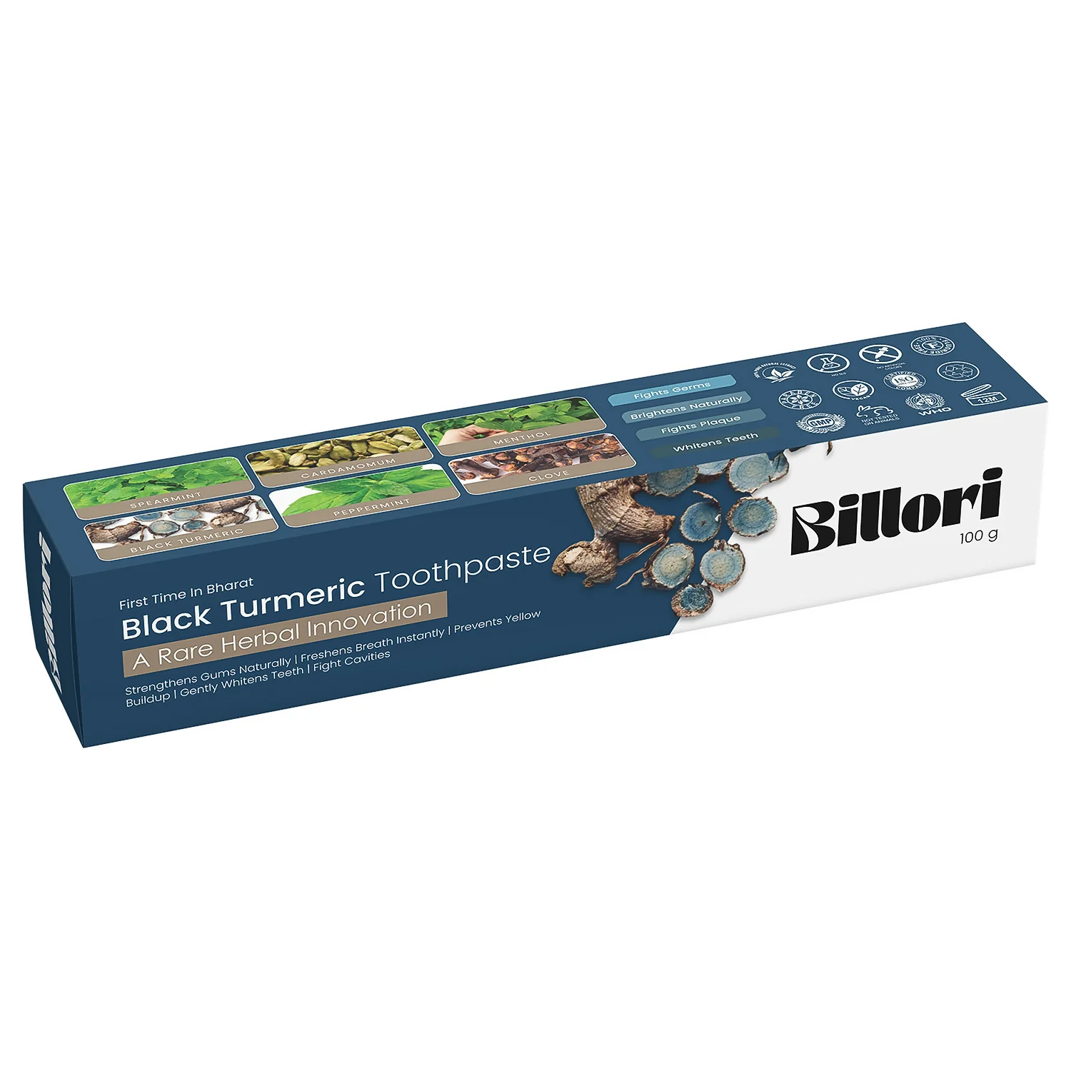 Black Turmeric Toothpaste with A Rare Herbal Innovation, First Time in Bharat (100 g) - Image 6