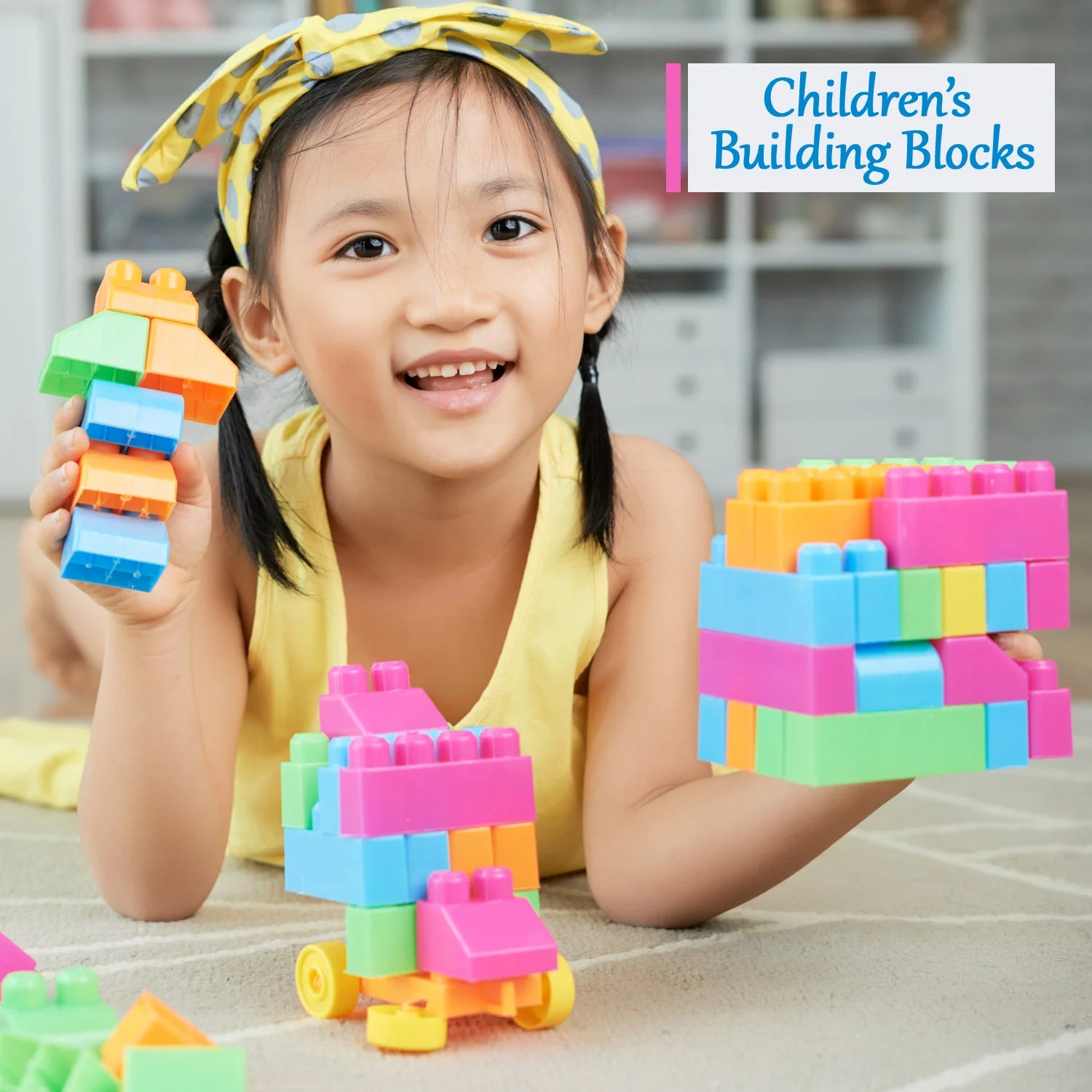 Multicolor Kids' Block Set for Fun & Learning (60 Pieces) - Image 6
