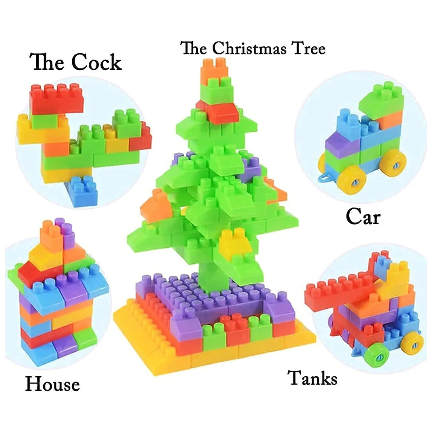 Multicolor Kids' Block Set for Fun & Learning (60 Pieces) - Image 9
