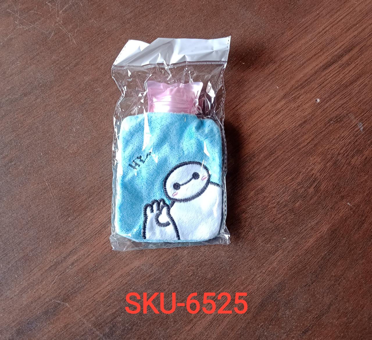 Blue Baymax Small Hot Water Bag with Cover for Pain Relief - Image 9