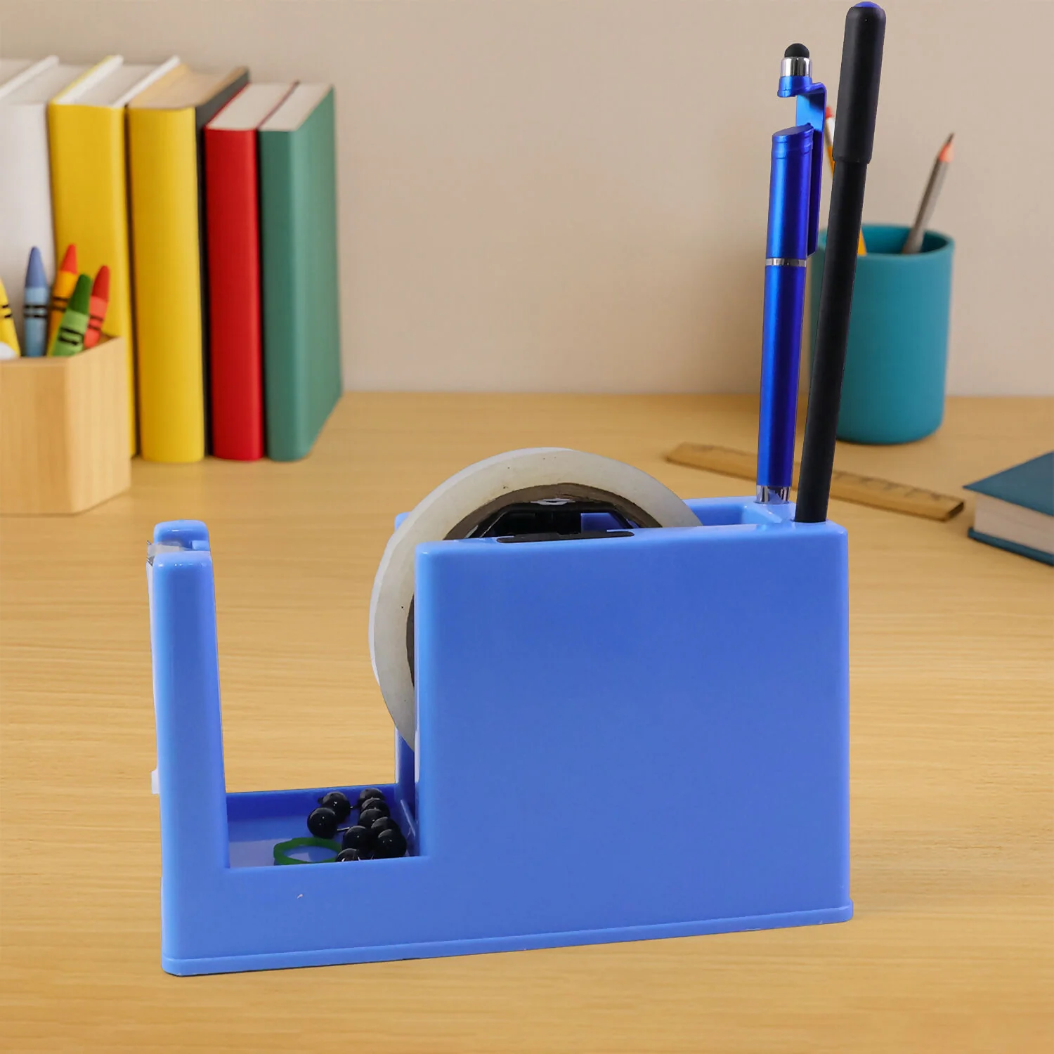 Multipurpose Tape Dispenser with Pen Holder & Utility Tray - Image 3