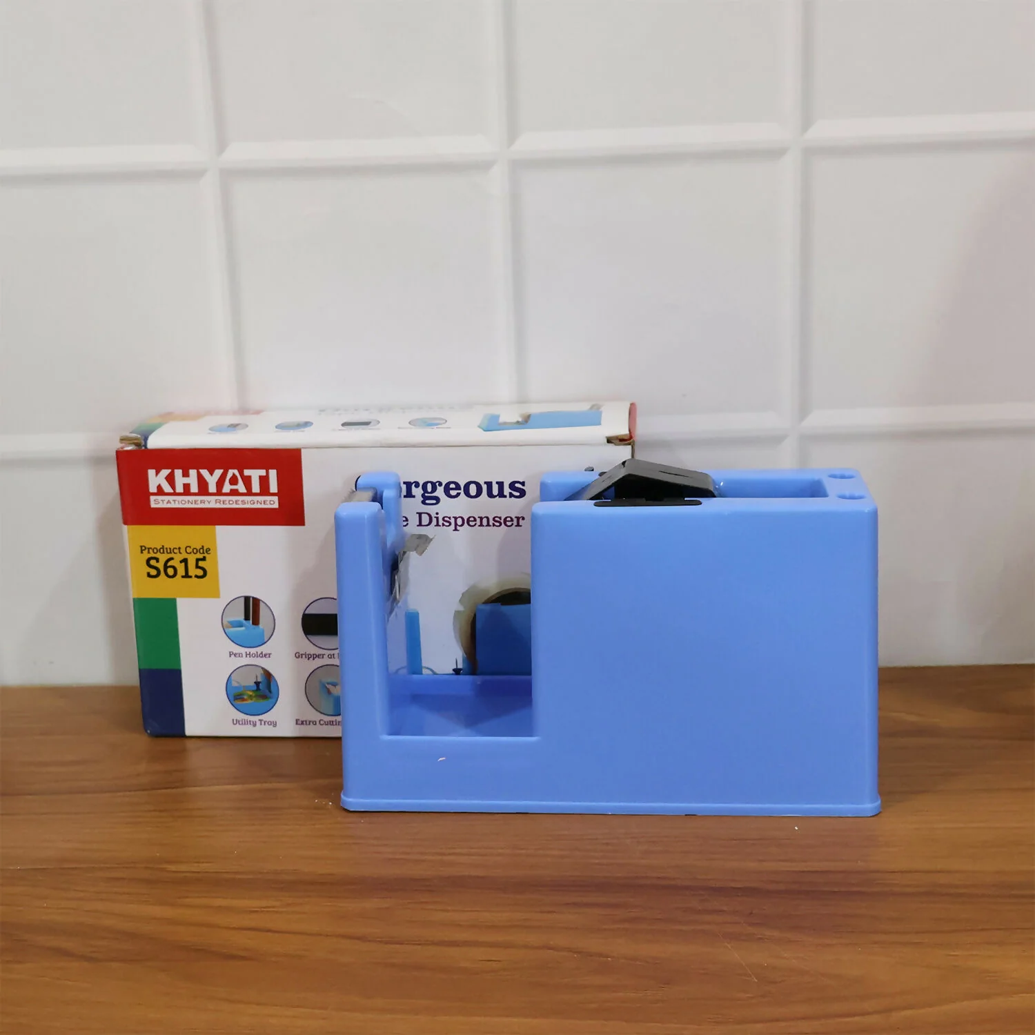 Multipurpose Tape Dispenser with Pen Holder & Utility Tray - Image 6