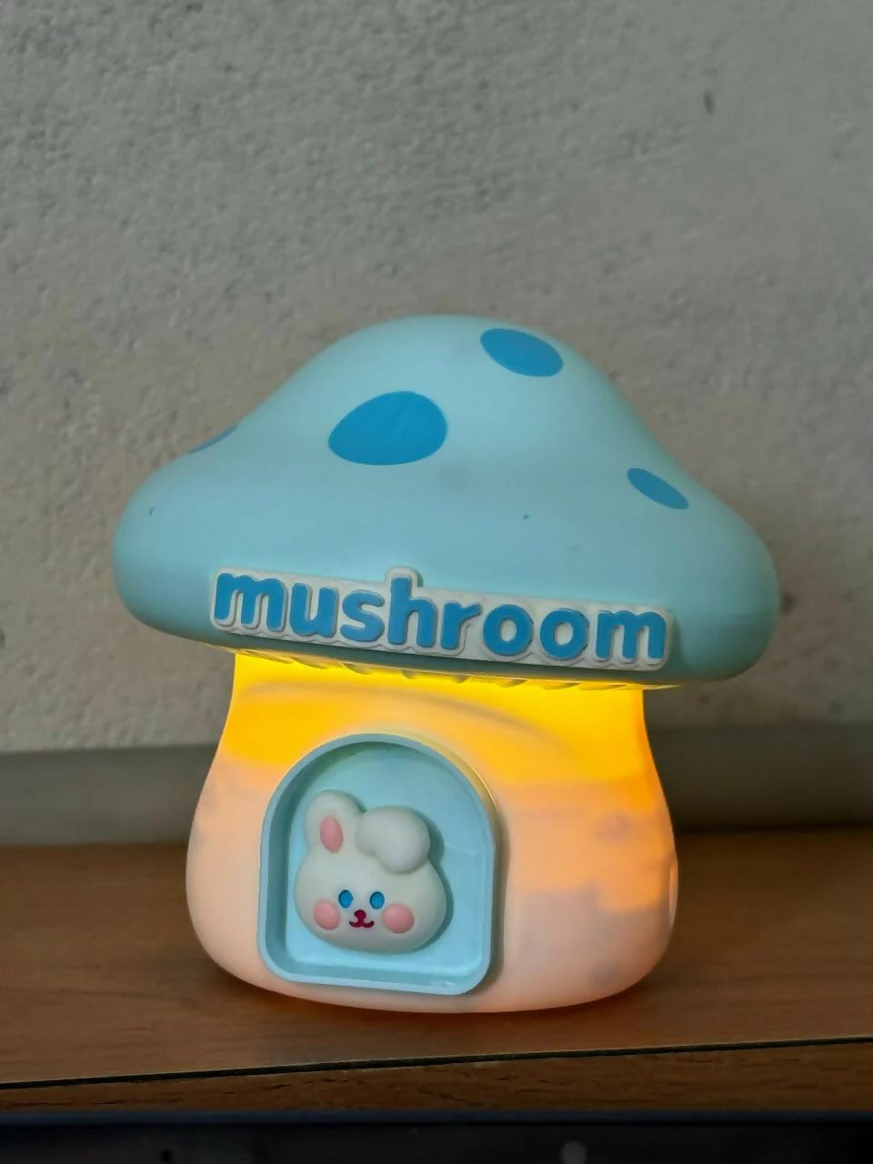 Blue Mushroom LED Desk Lamp with Pencil Sharpener & USB Charging - Image 6