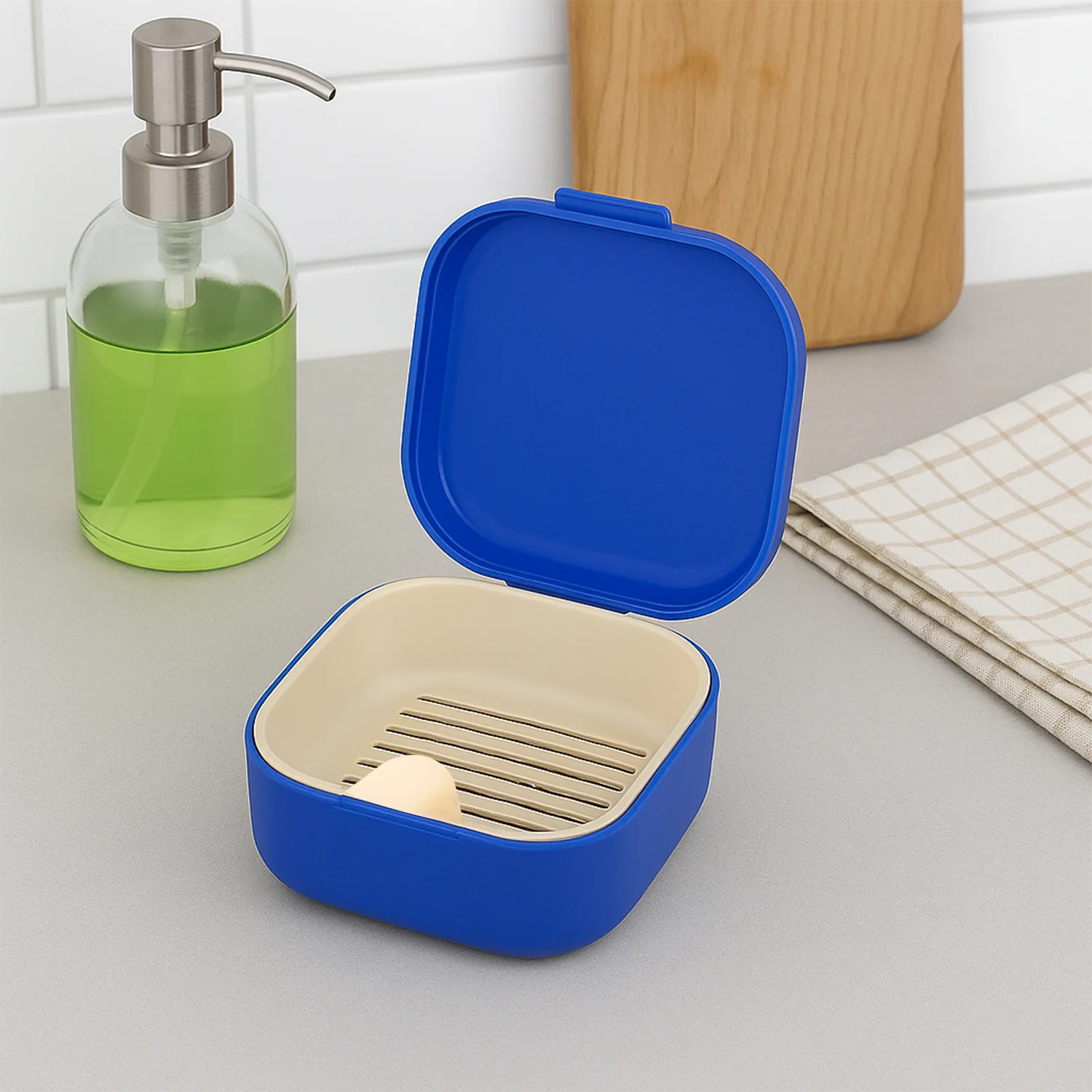 Blue Oblivion Multi-Purpose Storage Box with Lid, DENTURE CASE (1 Pc) - Image 6