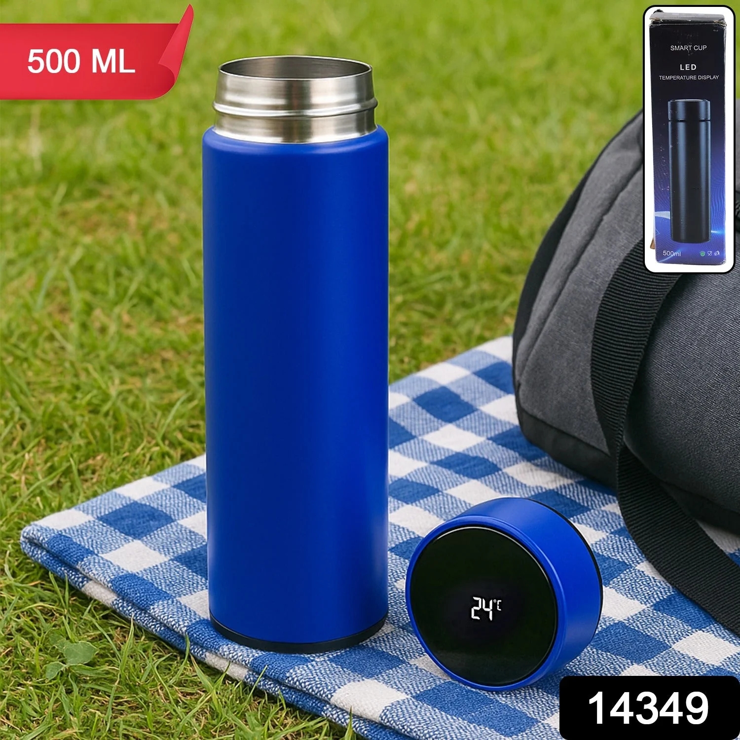 Blue Vacuum Insulated Water Bottle (1 Pc / 500ML) - Image 2