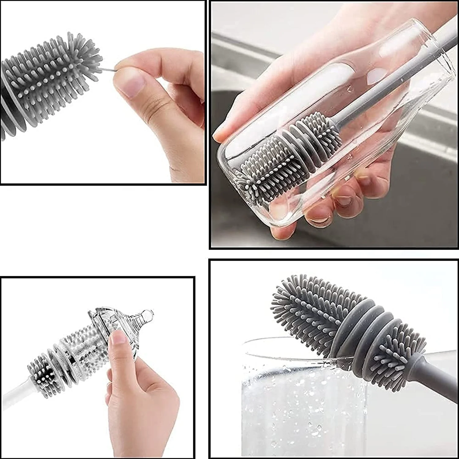 Multipurpose Bottle Cleaning Brush: Kitchen Tool - Image 4