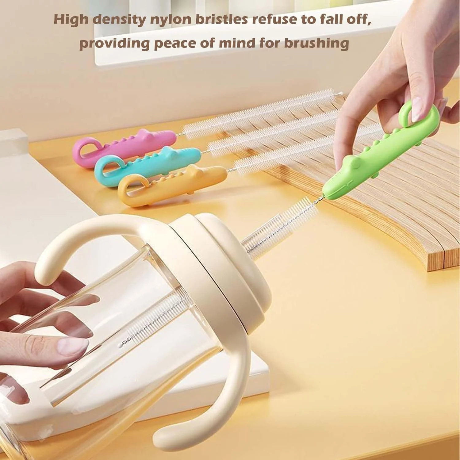 Bottle Spout Cleaning Brush with Ergonomic Handle (1 Pc / 22 Cm Long) - Image 7