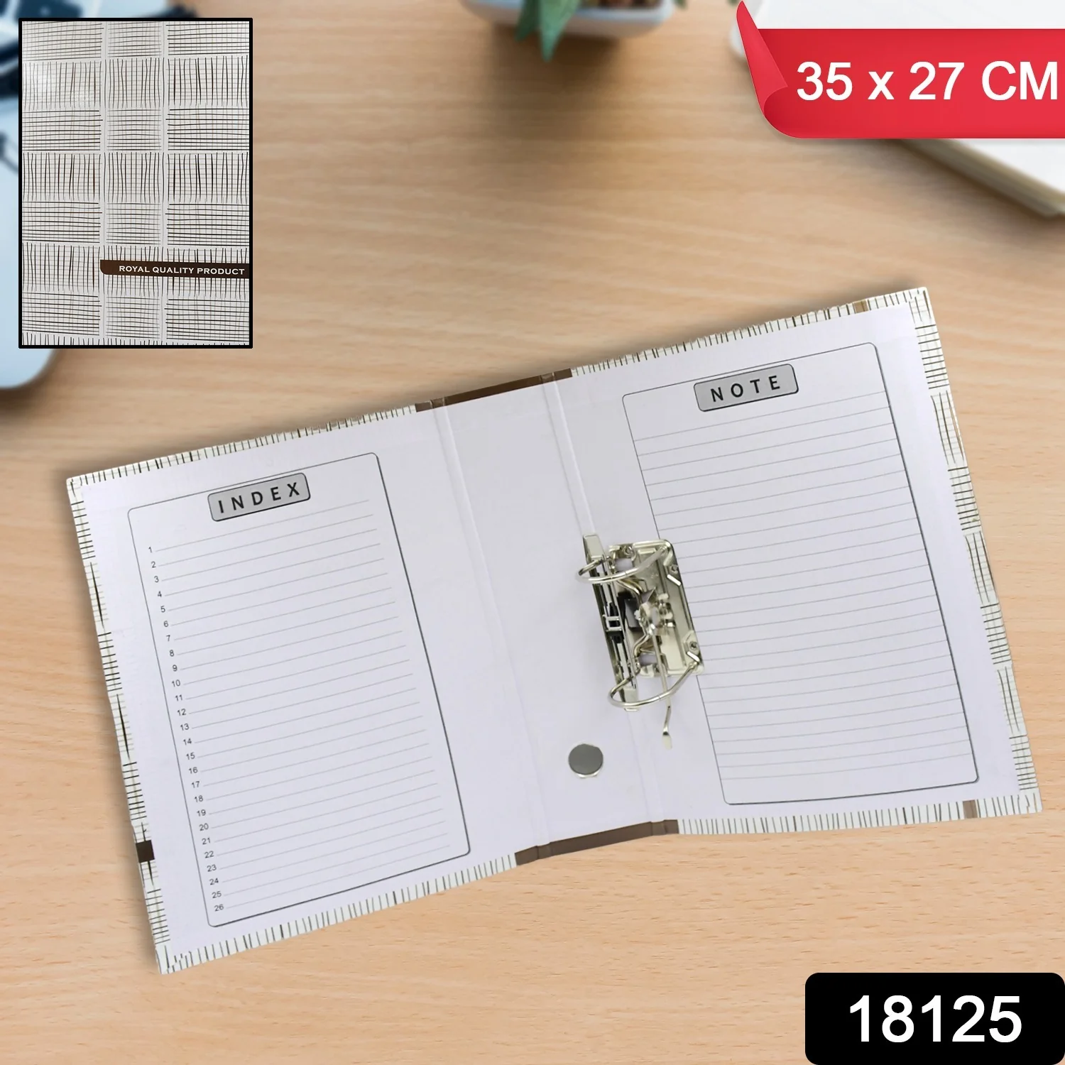 Office Lever Arch Binder Box File Organizer for Documents (35×27 Cm, 1 Pc) - Image 2