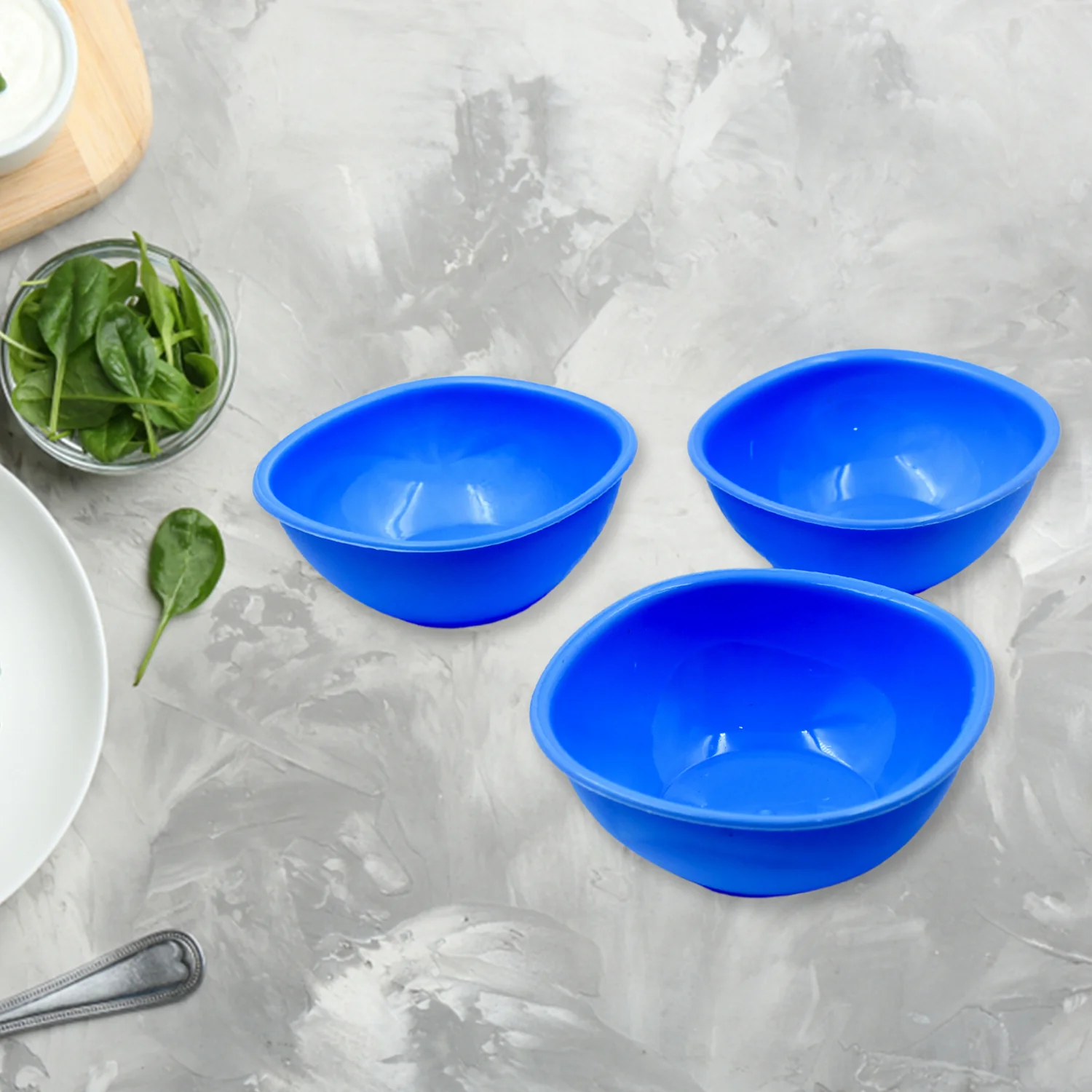 BPA Free Plastic Bowl Set for Cereal Salad Rice Soup Pasta Snack 3 Pc - Image 11