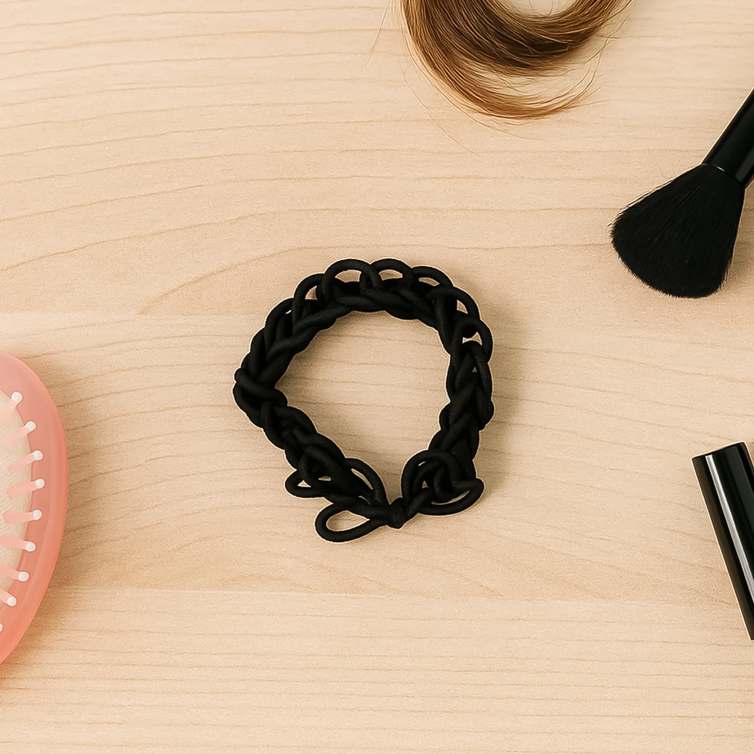 Braided Elastic Hair Bands Set (12 Pc) - Image 4