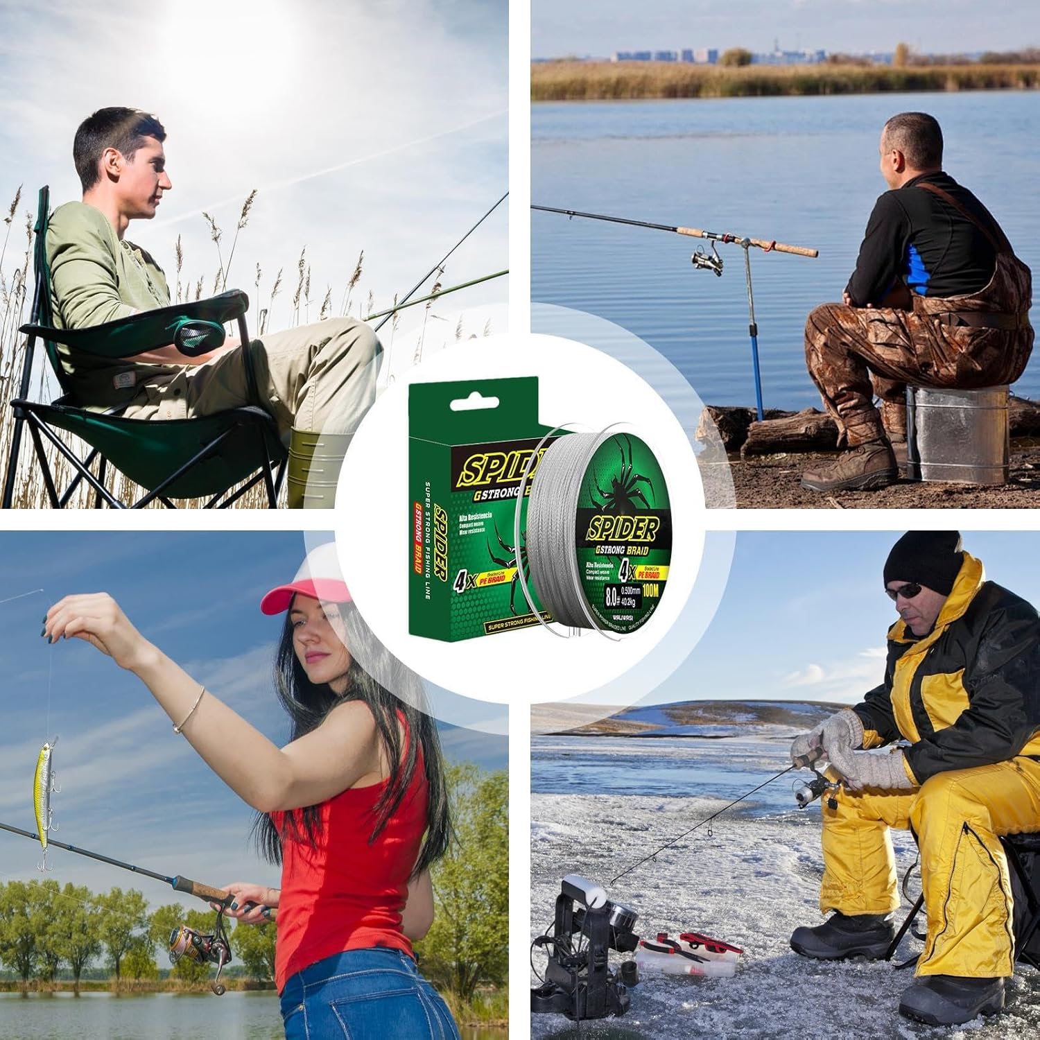 Braided Fishing Line, Abrasion Resistant Braided Wires, 100 Mtr Braided Wire - Image 9