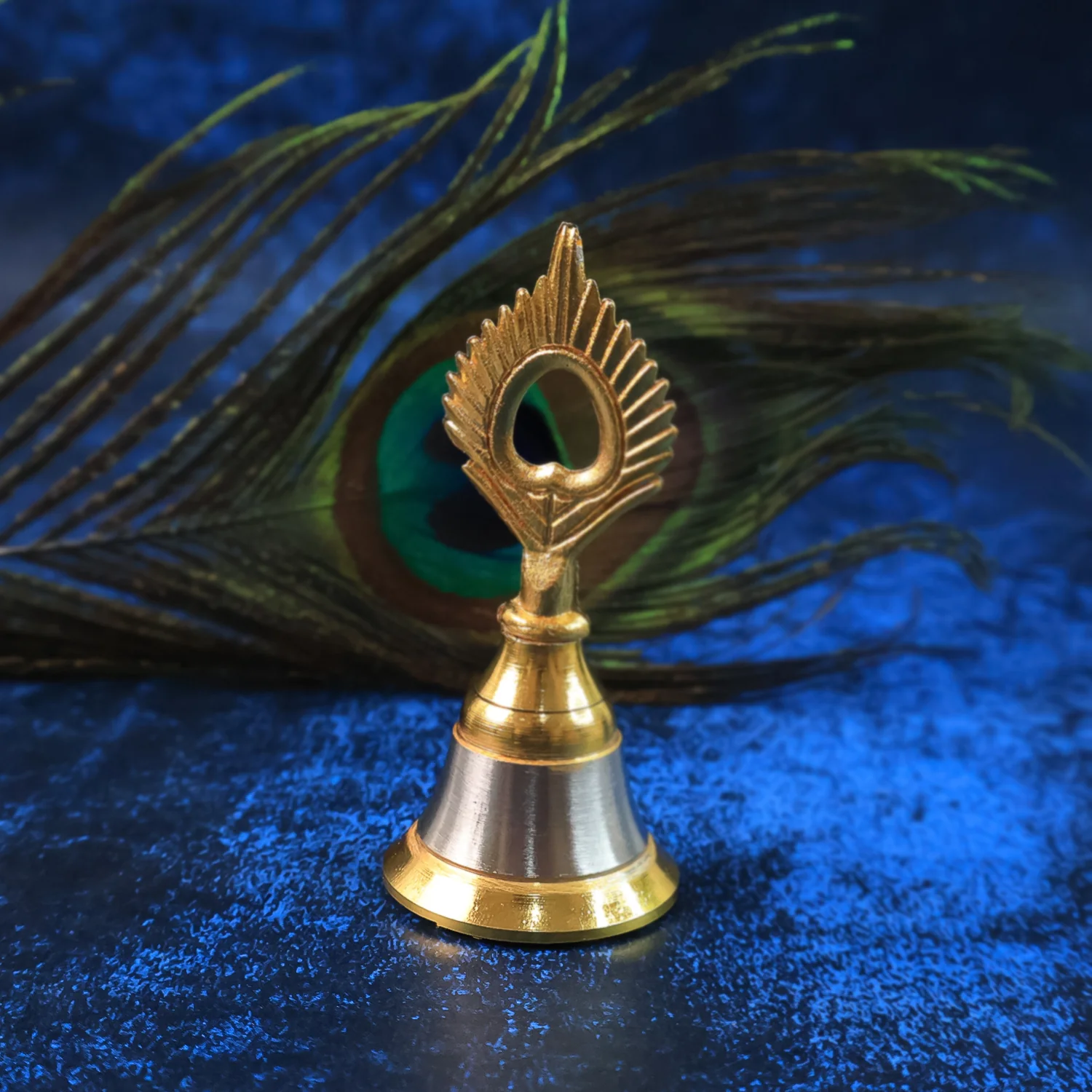 Brass and Steel Temple Ghanti (Pooja Bell) – Decorative Spiritual Accessory - Image 6