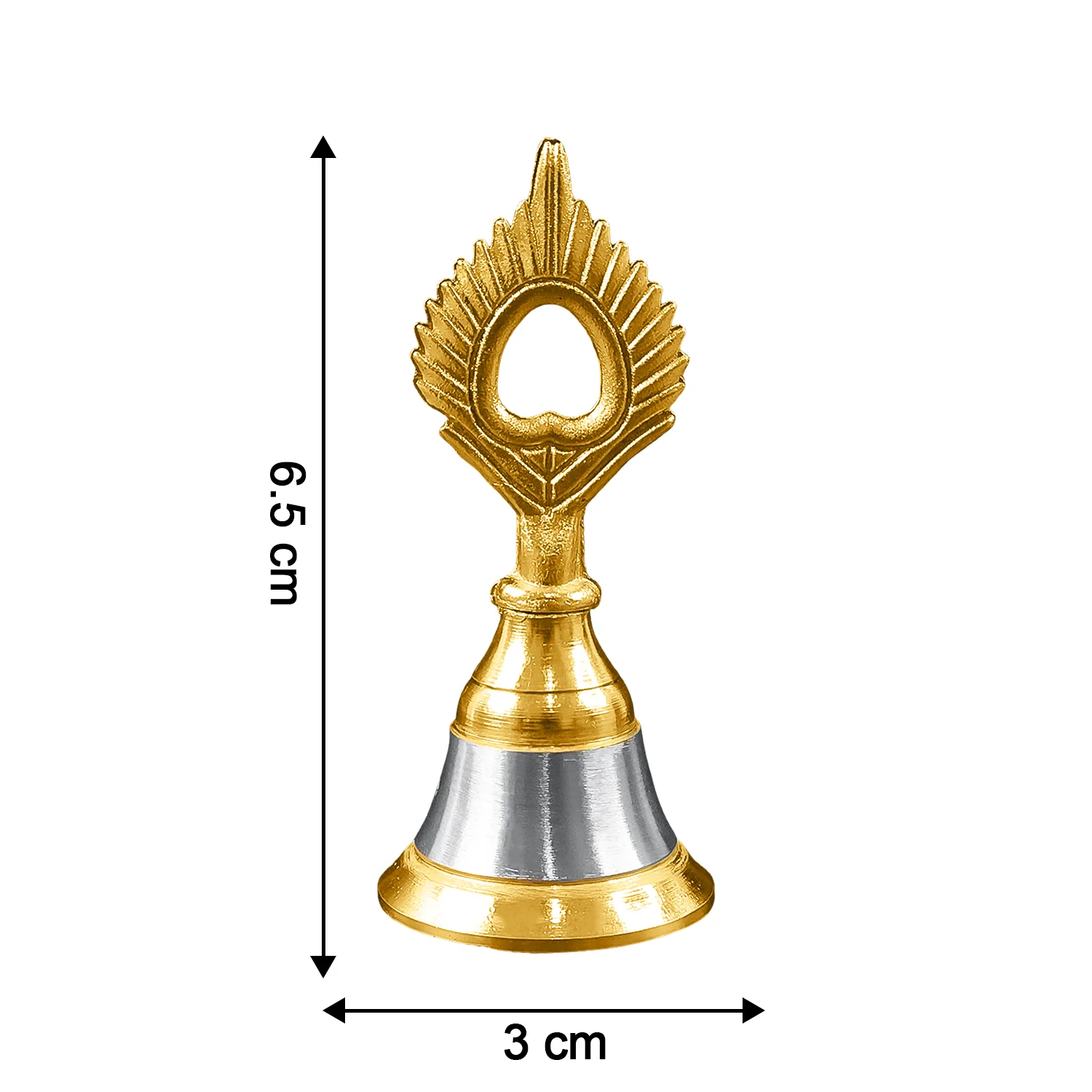 Brass and Steel Temple Ghanti (Pooja Bell) – Decorative Spiritual Accessory - Image 7