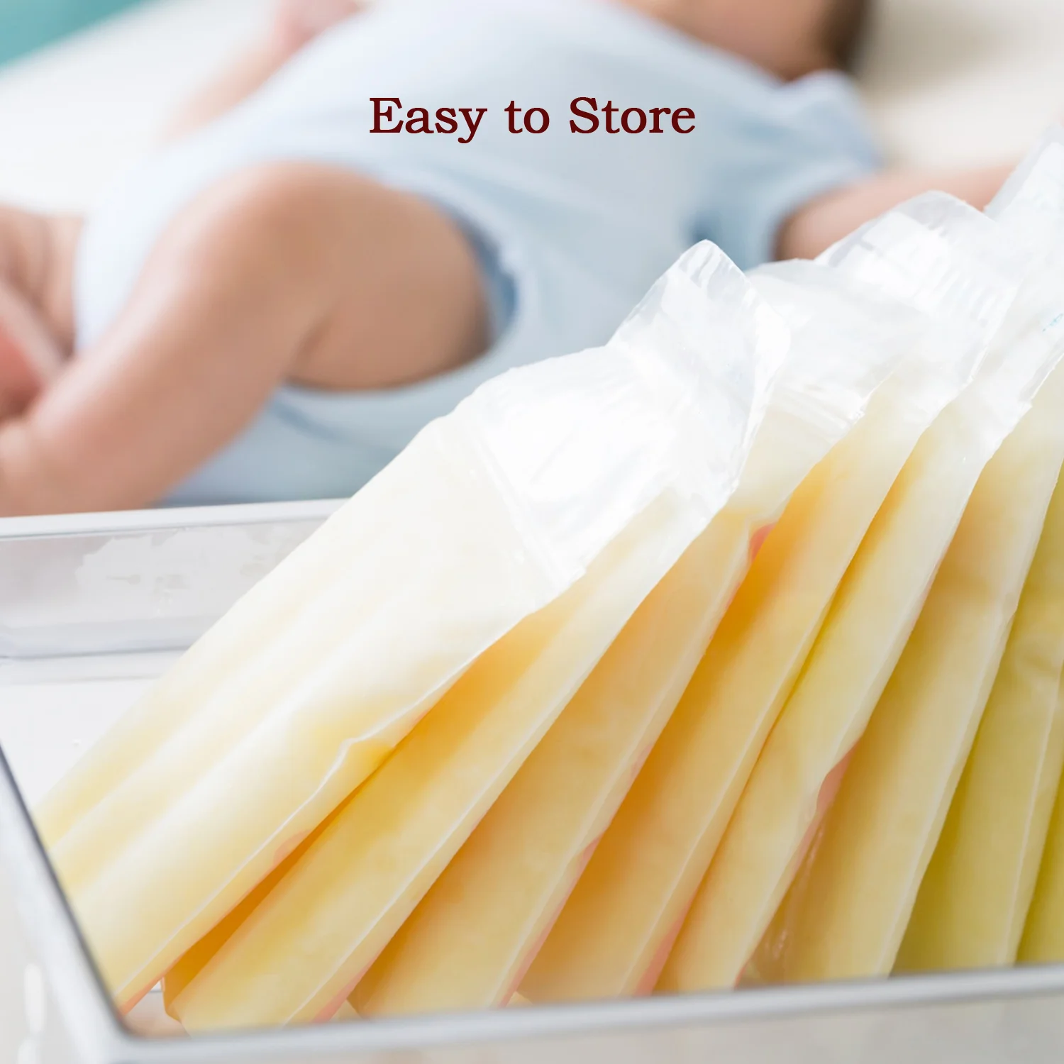 Breastmilk Storage Bags, Double Zipper Seal (60 Pcs Set) - Image 3