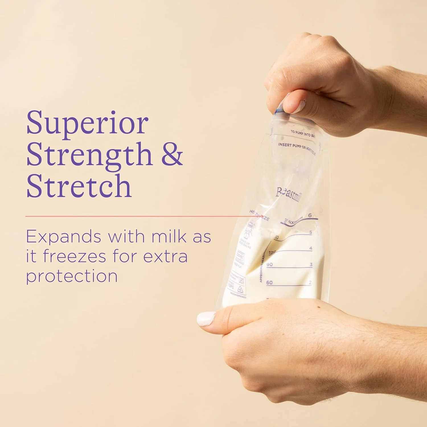 Breastmilk Storage Bags, Double Zipper Seal (60 Pcs Set) - Image 7