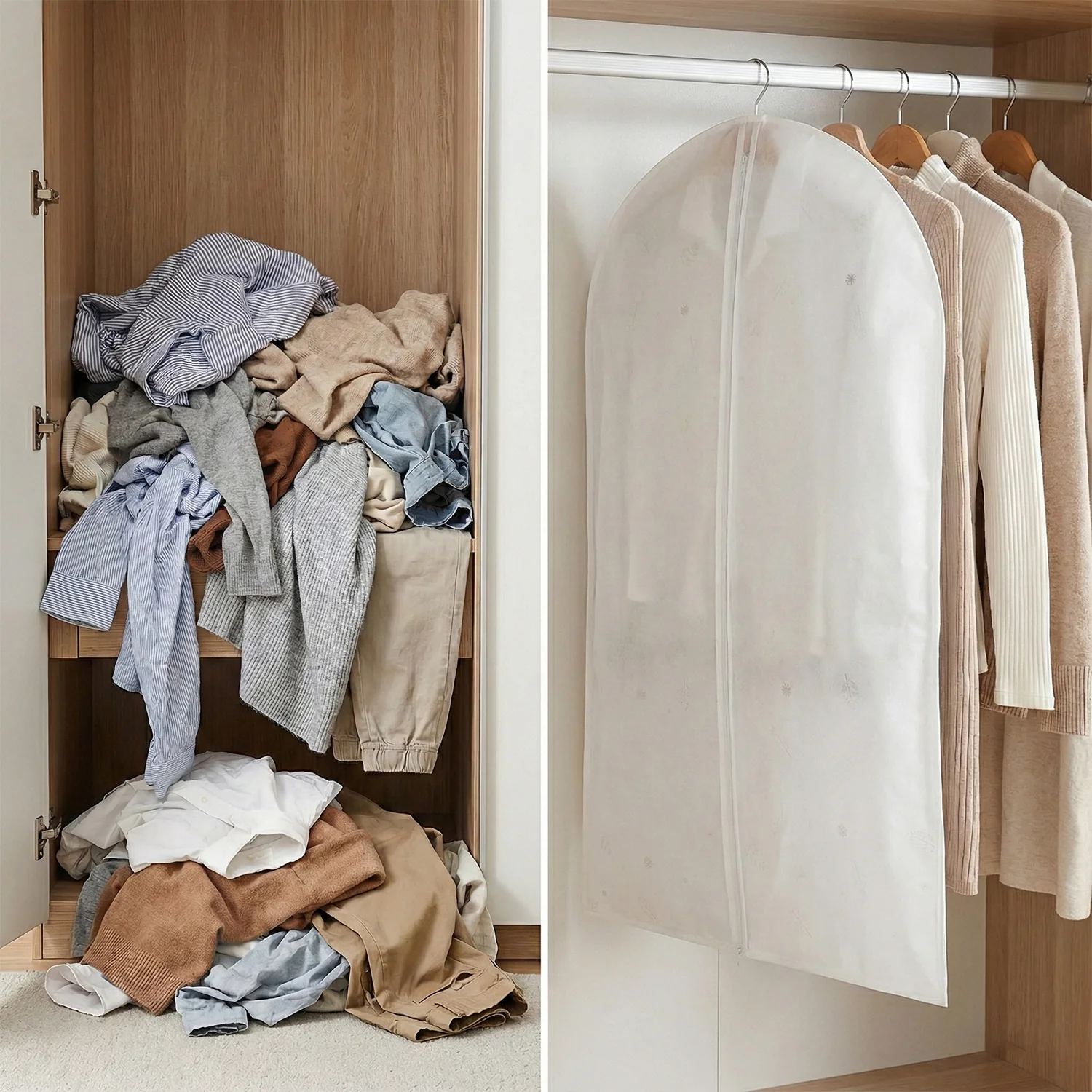 Breathable Hanging Garment Storage Cover  (1 Pc / Mix Design) - Image 8
