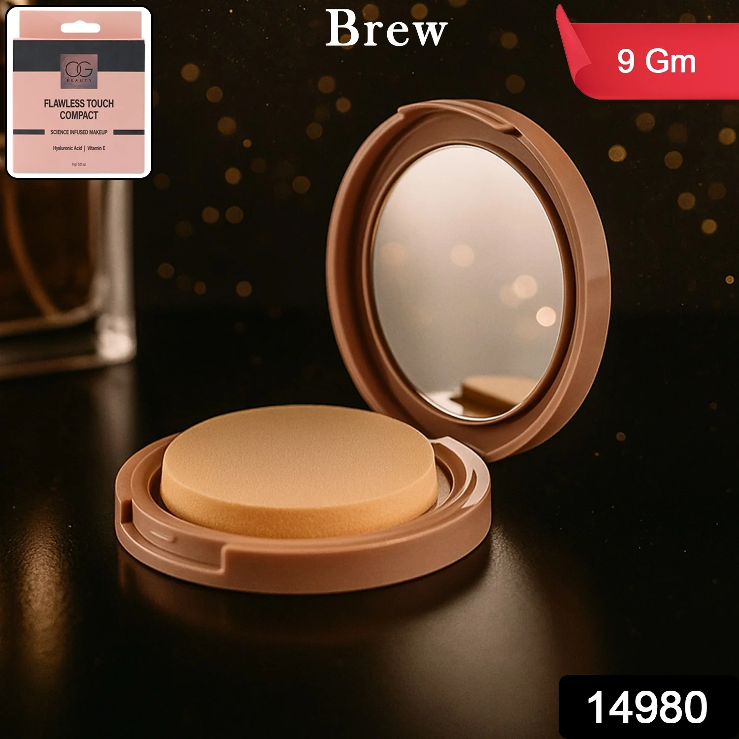 OG Beauty Brew Flawless Touch Compact Powder (9 GM / 1 Pc) - Image 2