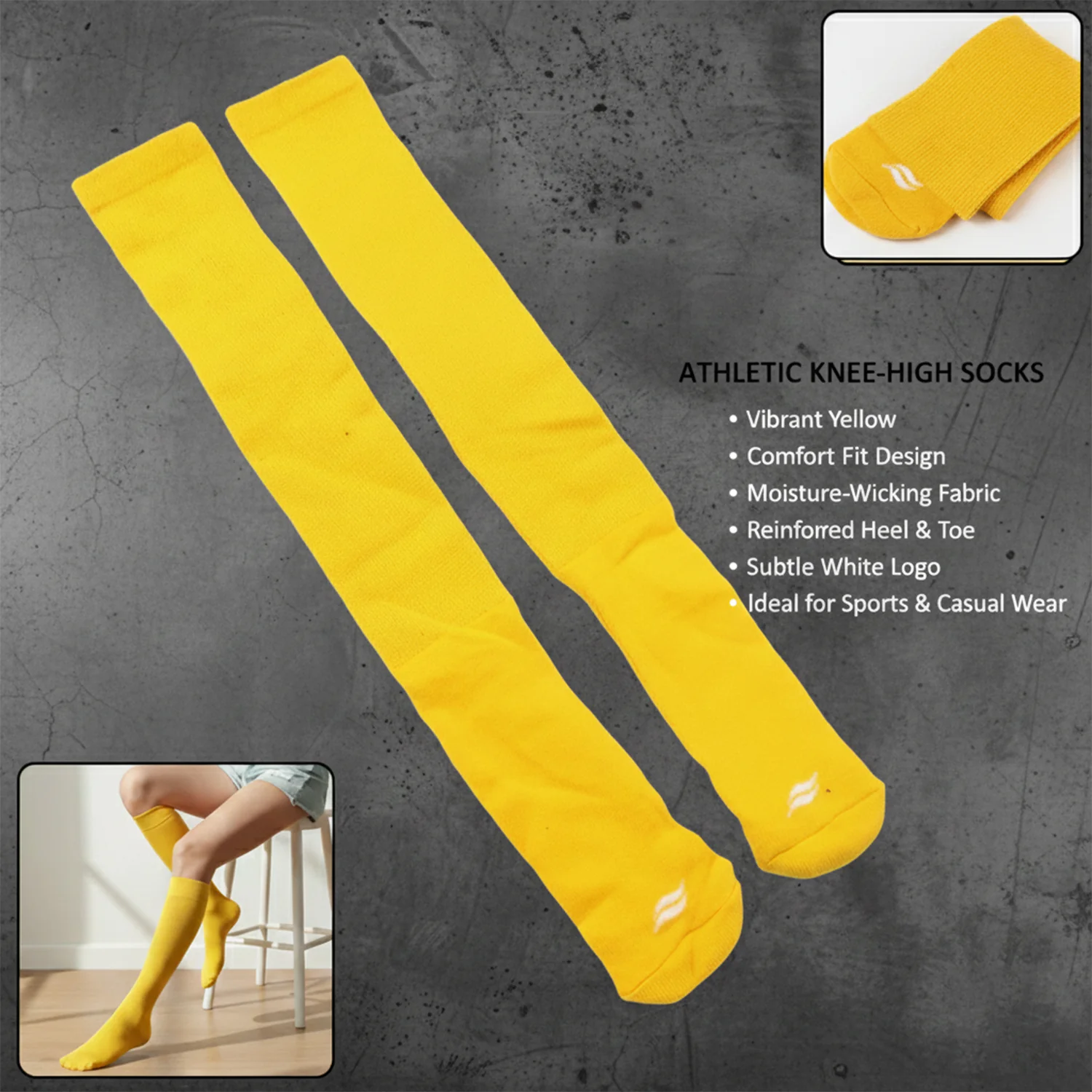 Bright Knee-High Stretch Socks (1 Pair) - Image 11
