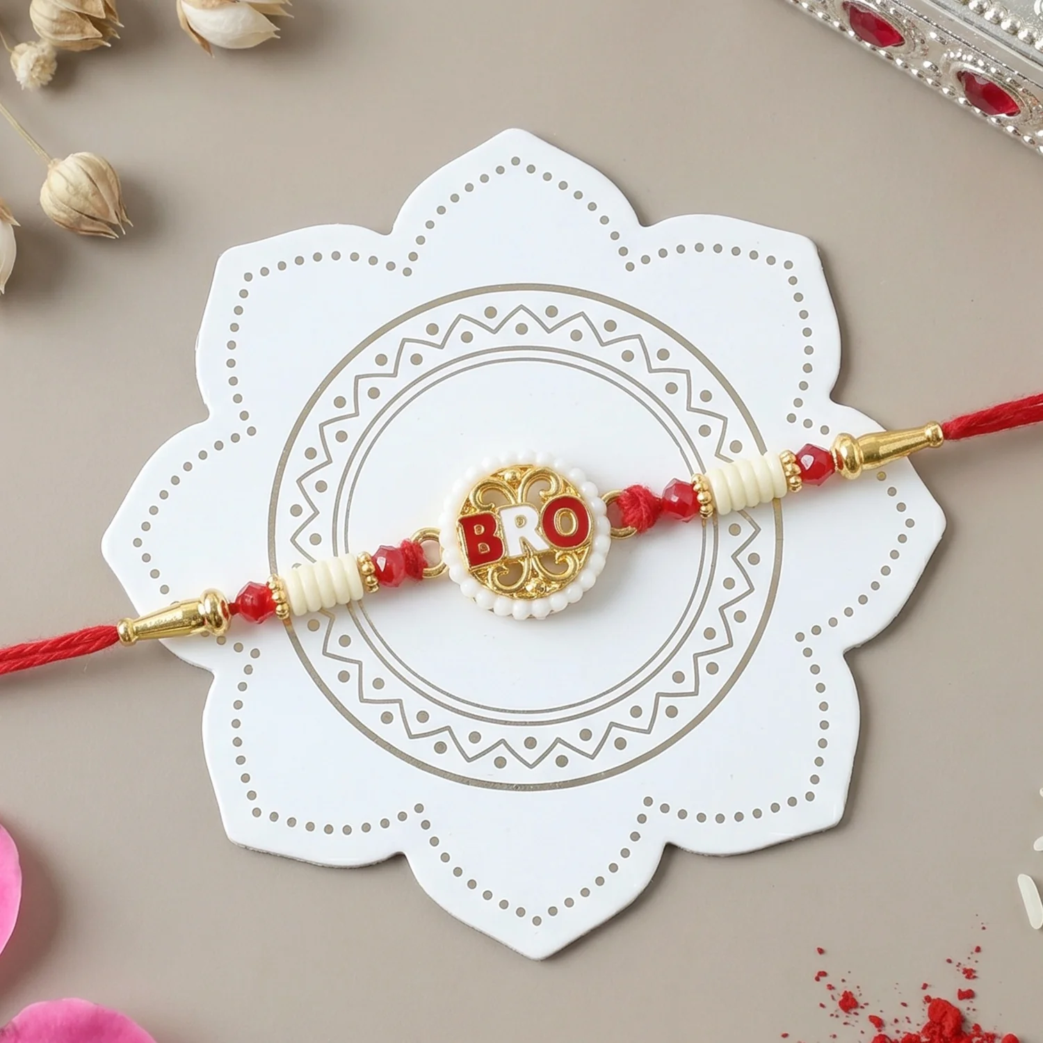 BRO Letter Designer Rakhi for Brother - Image 4