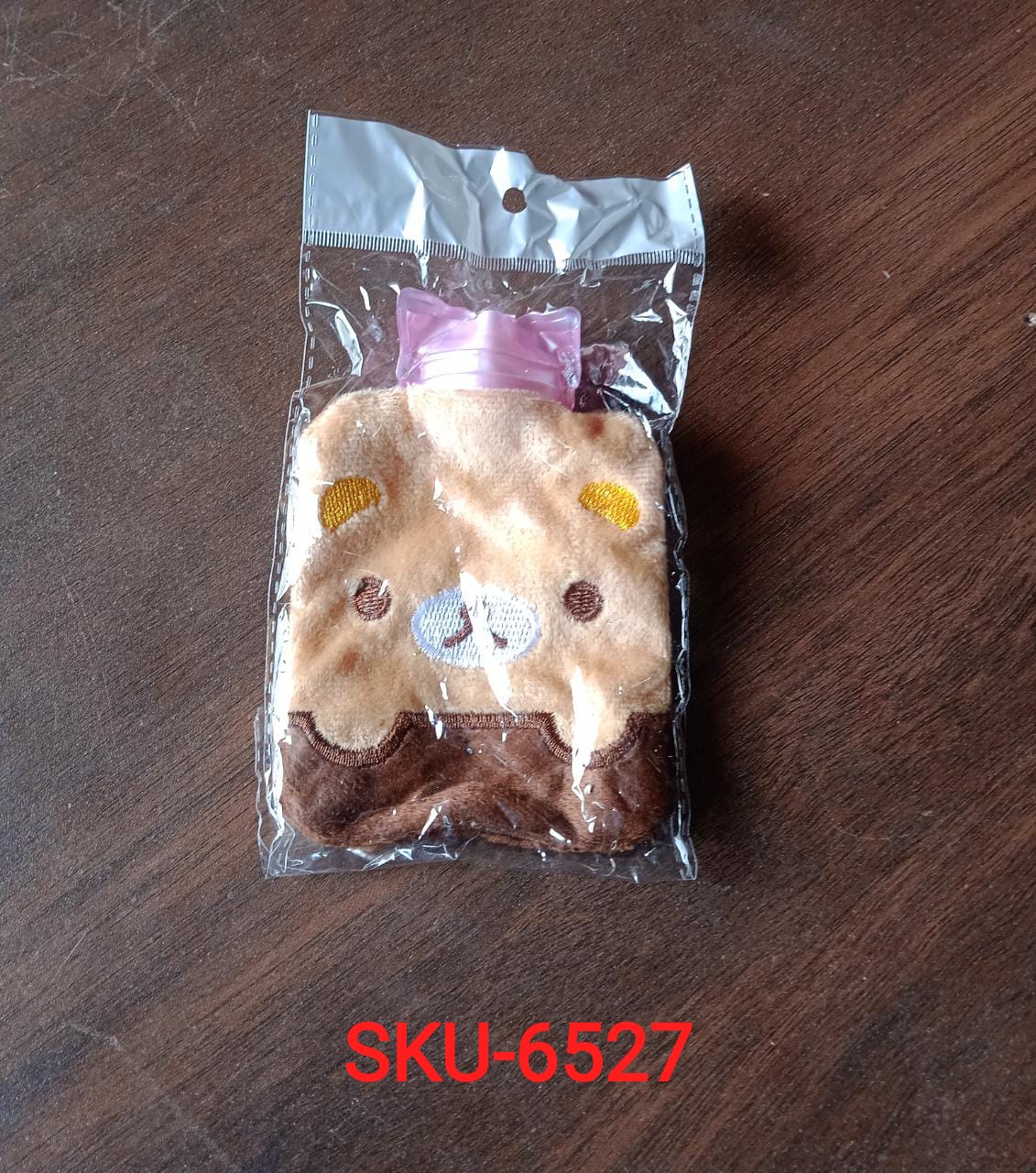Brown Panda Print Small Hot Water Bag with Cover for Pain - Image 8