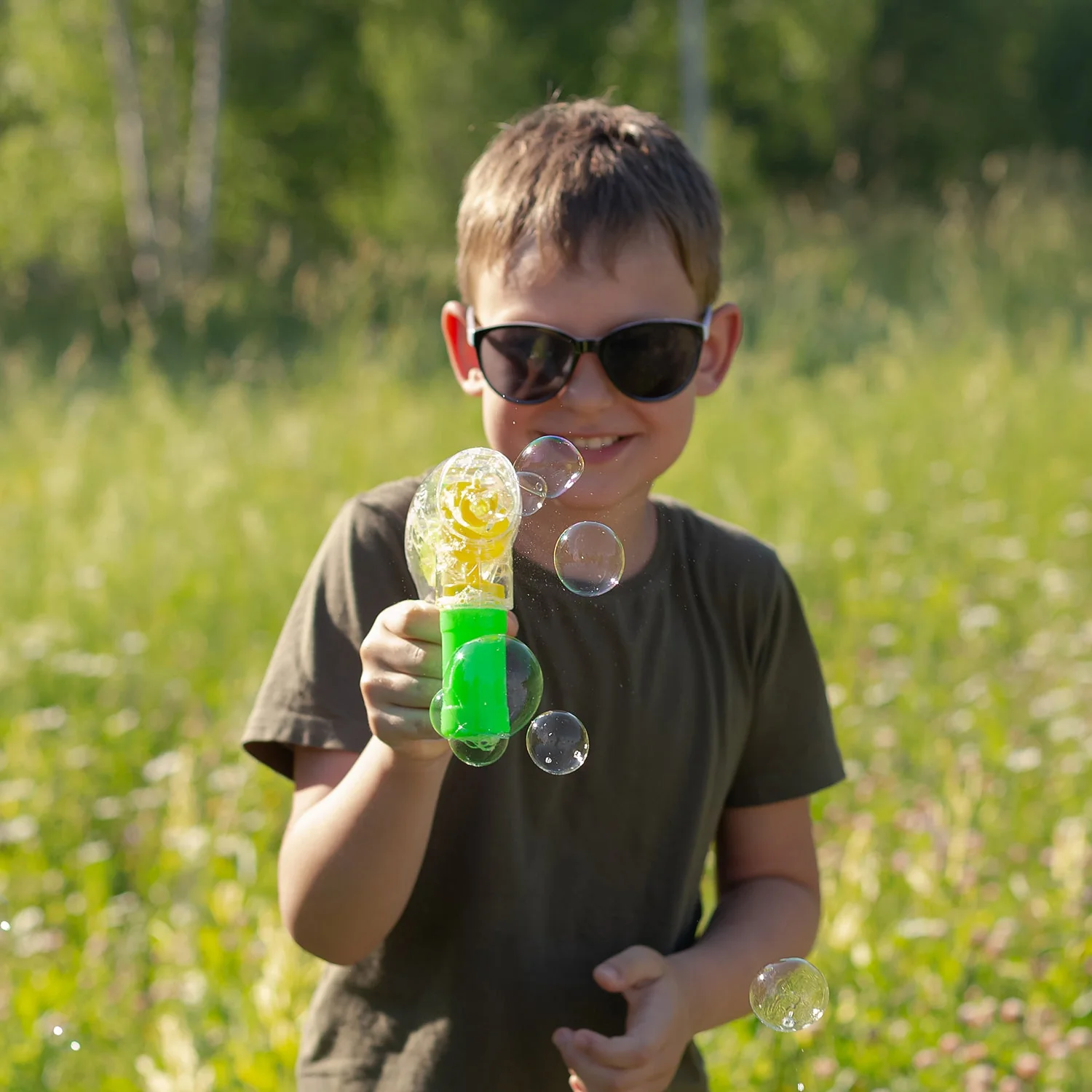 Elephant Hand-Press Bubble Gun Toy with Bubble Liquid Bottle for Kids - Image 3