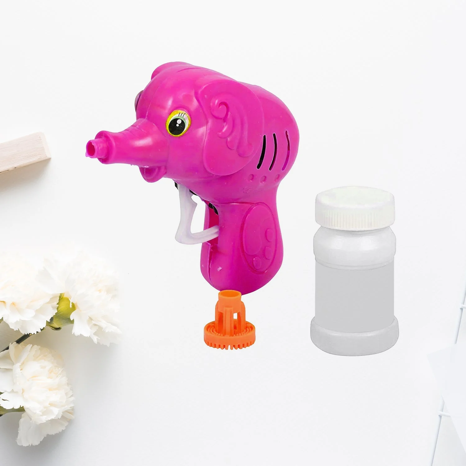 Elephant Hand-Press Bubble Gun Toy with Bubble Liquid Bottle for Kids - Image 7