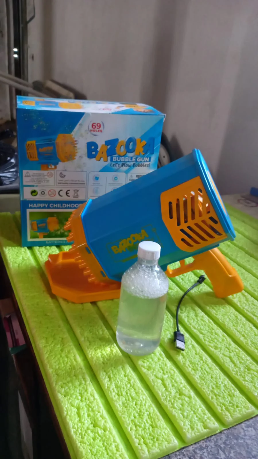 69 Holes Big Rechargeable Bubble Gun Powerful Machine Toy for Kids and Adults - Image 10