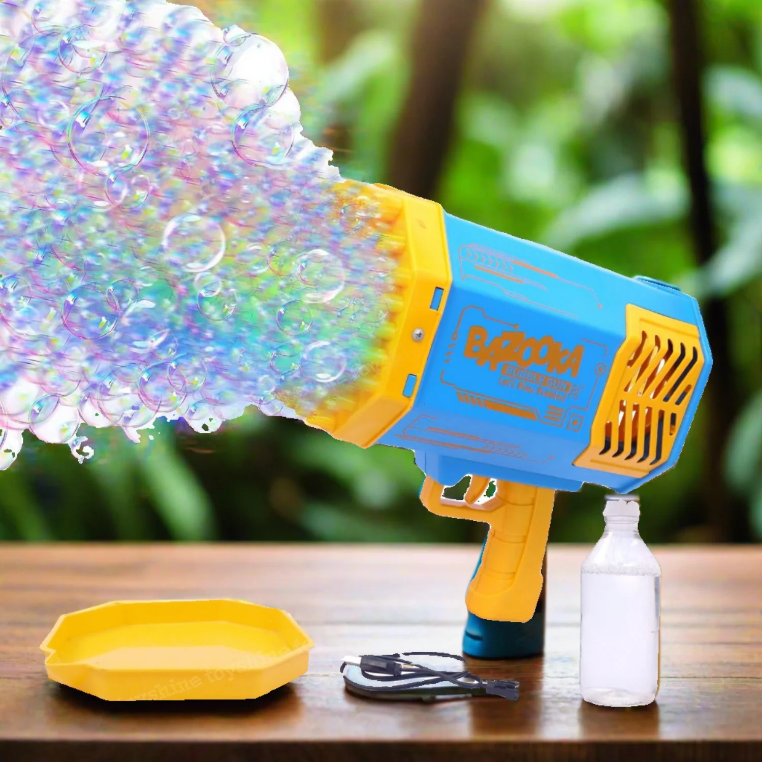 69 Holes Big Rechargeable Bubble Gun Powerful Machine Toy for Kids and Adults - Image 3