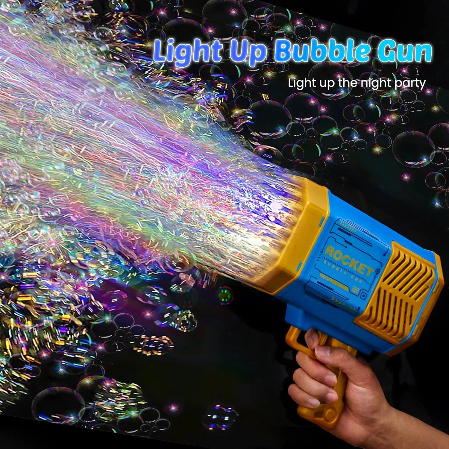 69 Holes Big Rechargeable Bubble Gun Powerful Machine Toy for Kids and Adults - Image 8