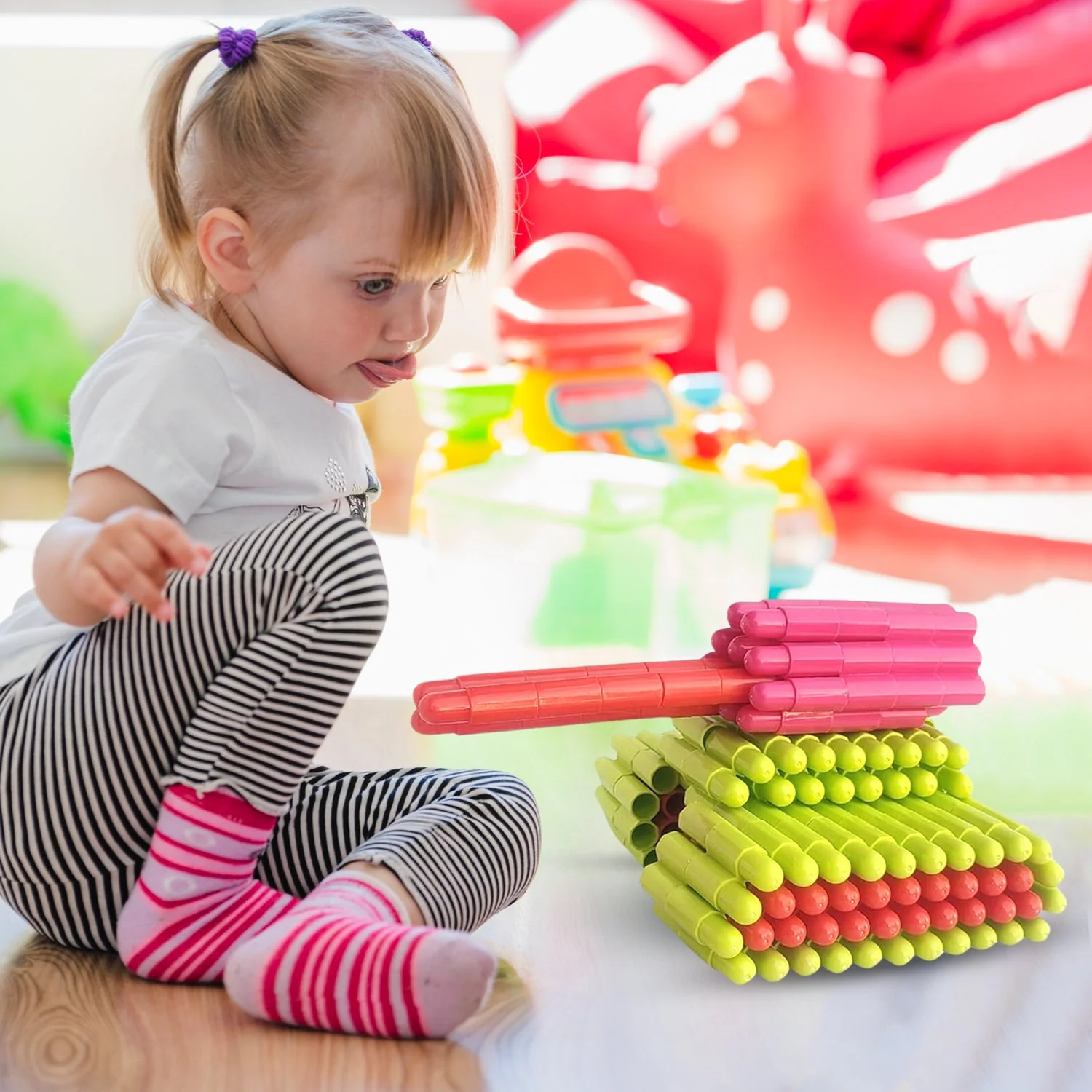 Bullet Blocks Intelligent Kids Creative Bullets Shaped Building (Approx 88 Pcs) - Image 5