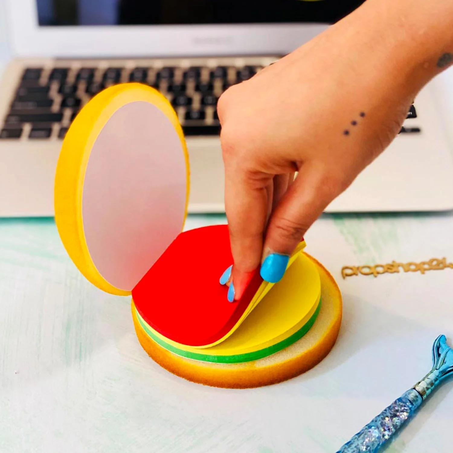 Burger Shaped Note / Sticky Notes / Memo Notes, Unique Mini Notes (Multicolor) - Image 10
