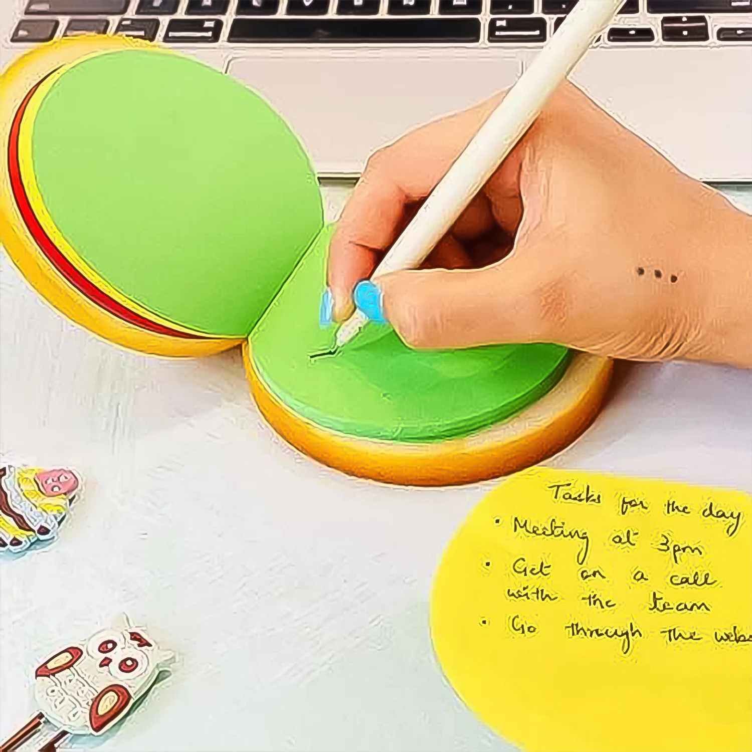 Burger Shaped Note / Sticky Notes / Memo Notes, Unique Mini Notes (Multicolor) - Image 9