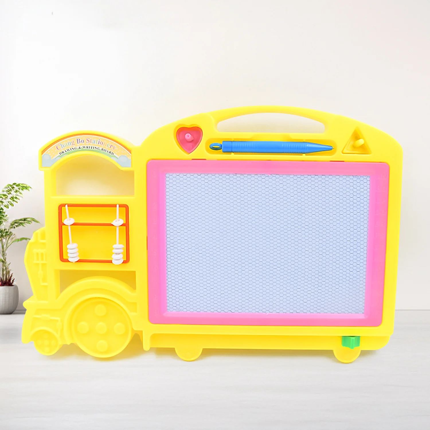Bus Shape Drawing & Writing Slate Board for Kids (1 pc / 32 × 21 Cm) - Image 4