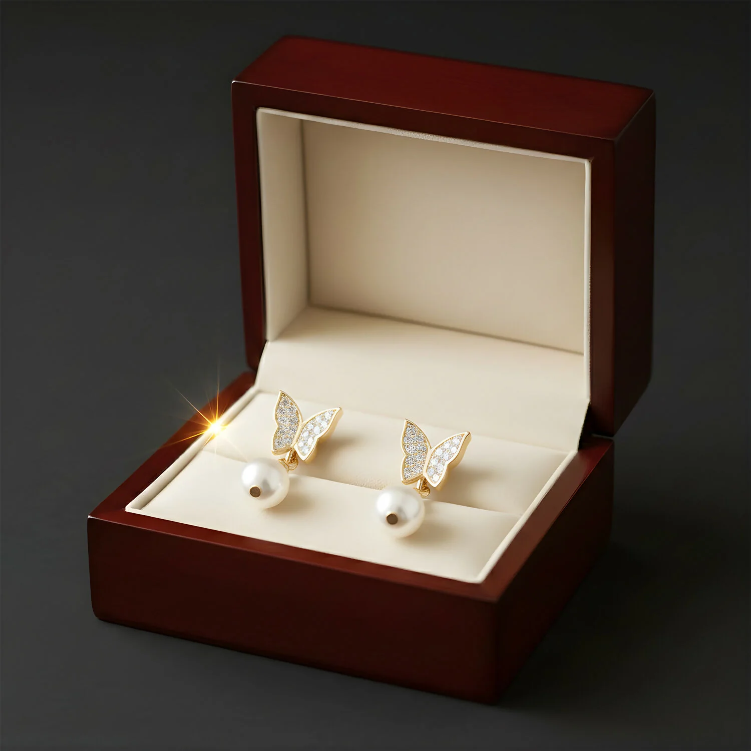 Elegant Gold Finish Stone Studded Hoop Earrings for Women & Girls - Image 3