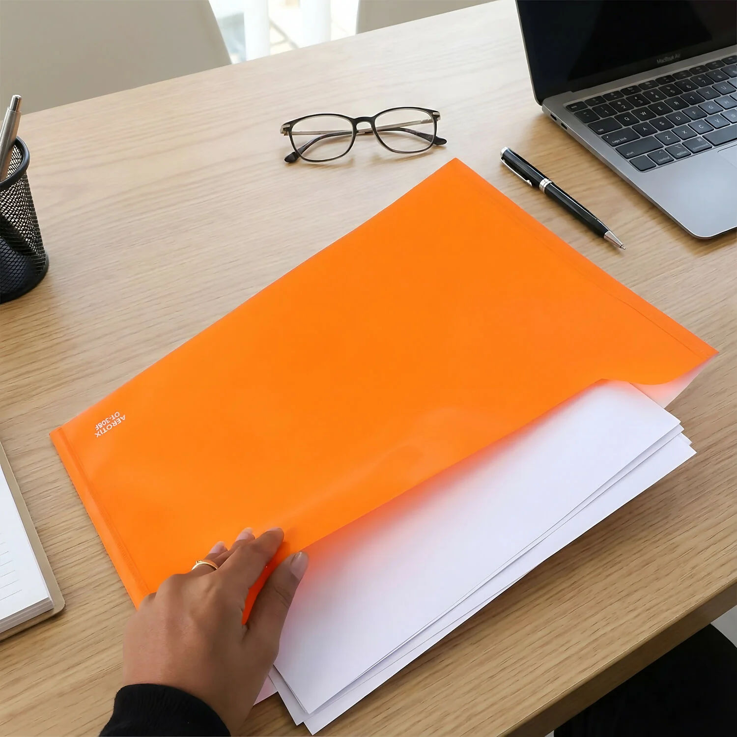 Button Closure Expanding Document File Folder – Mix Colour - Image 3
