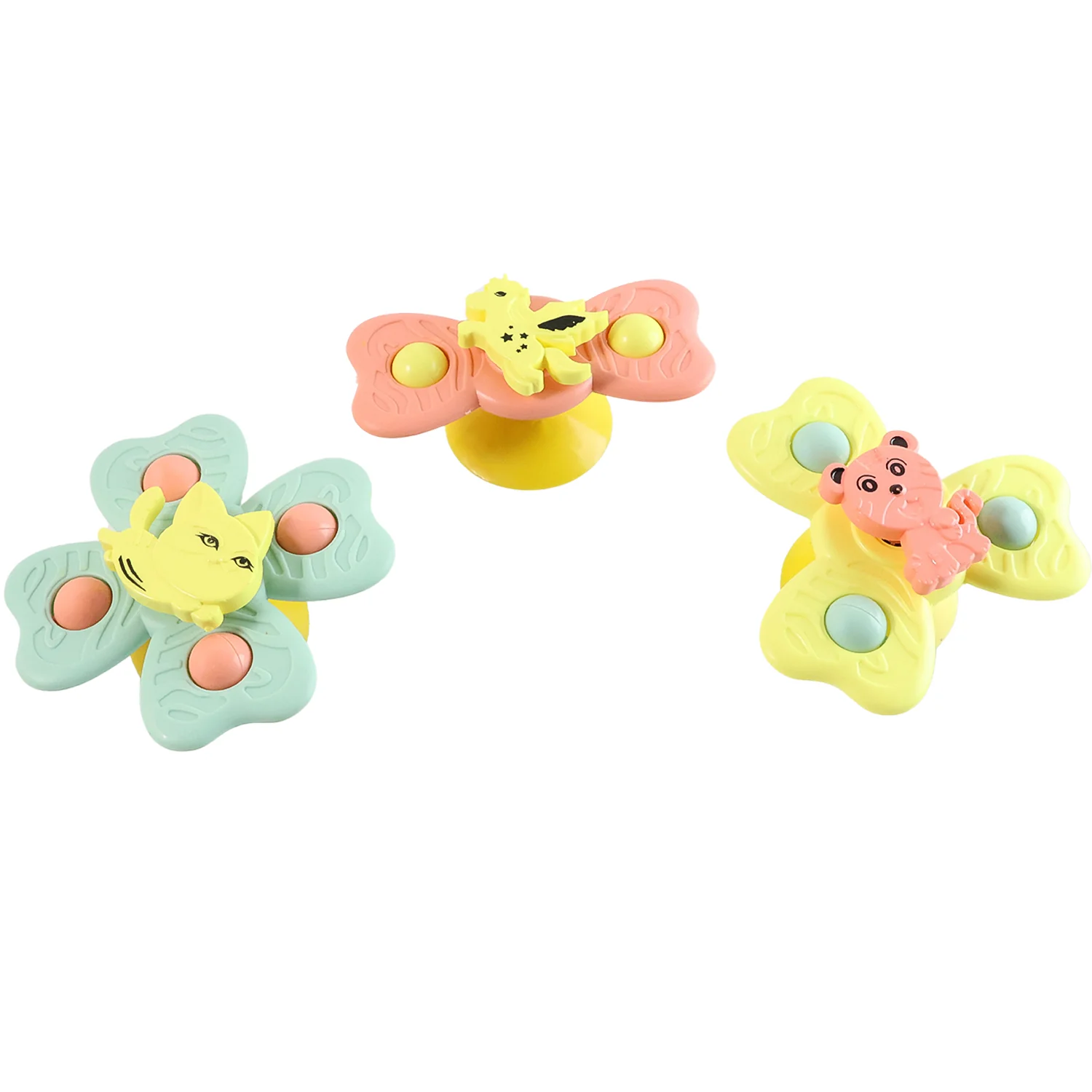 Buzzy Baby Spinner Toy Set – Suction Cup Spinning Toys (3 Pc Set) - Image 5