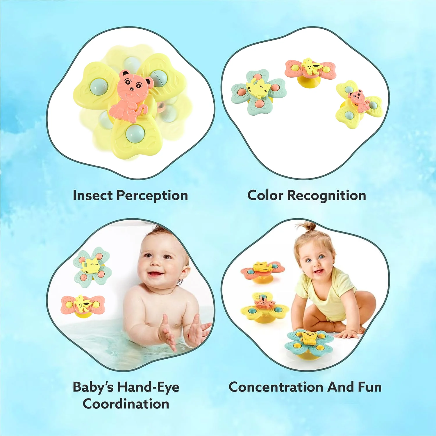 Buzzy Baby Spinner Toy Set – Suction Cup Spinning Toys (3 Pc Set) - Image 8