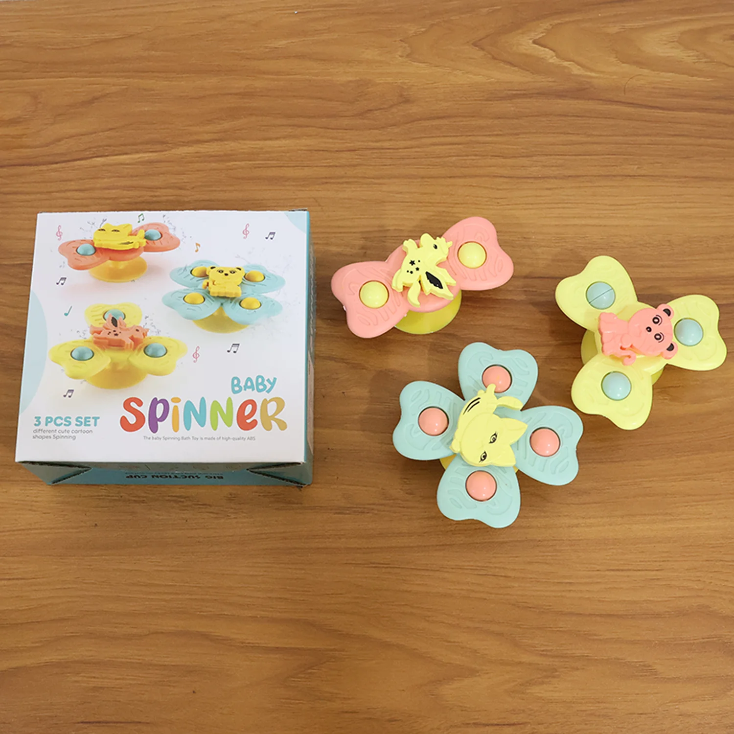 Buzzy Baby Spinner Toy Set – Suction Cup Spinning Toys (3 Pc Set) - Image 9