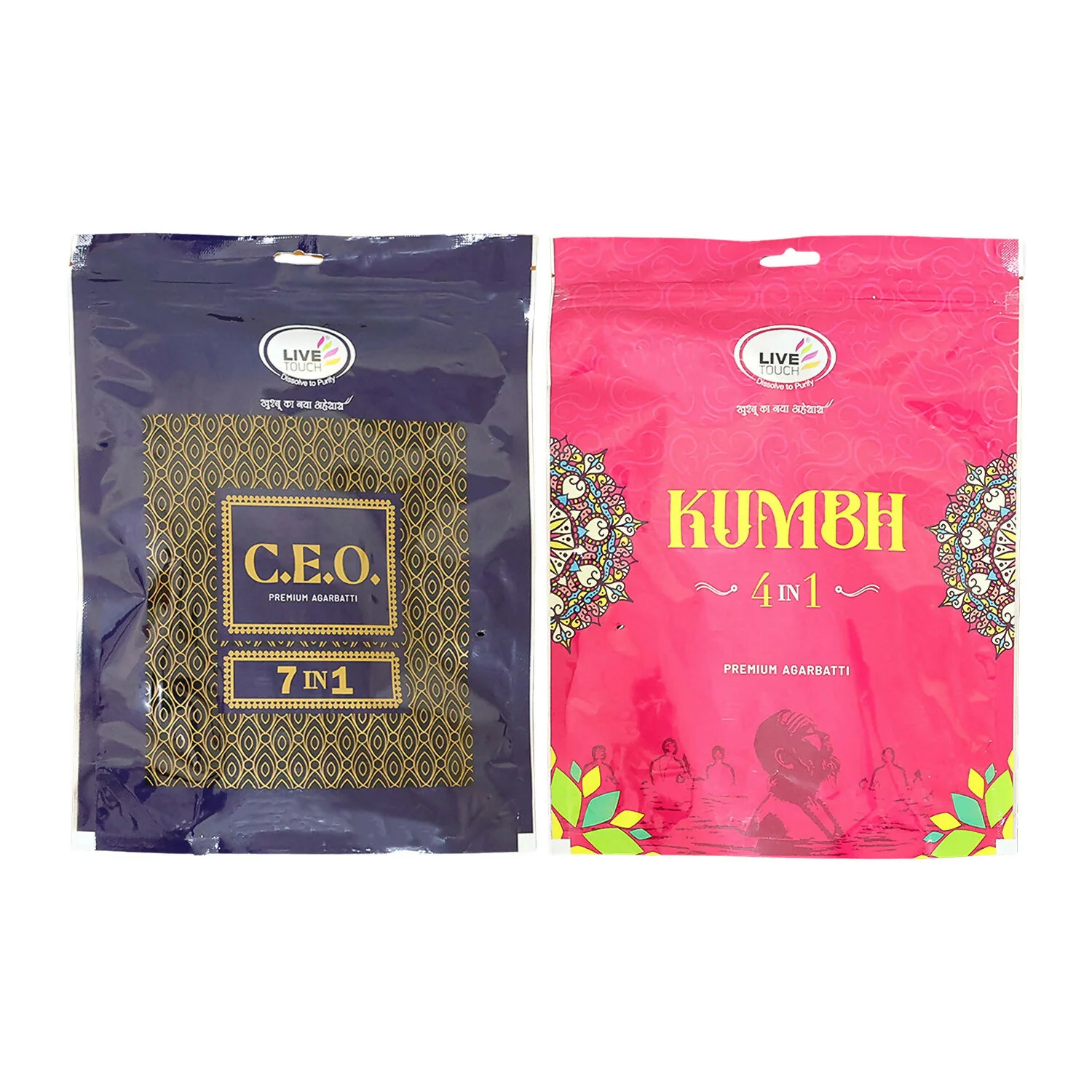 C.E.O. & Kumbh Premium Agarbatti Combo Jumbo Family Pack (2 Packs of 500gm) - Image 5