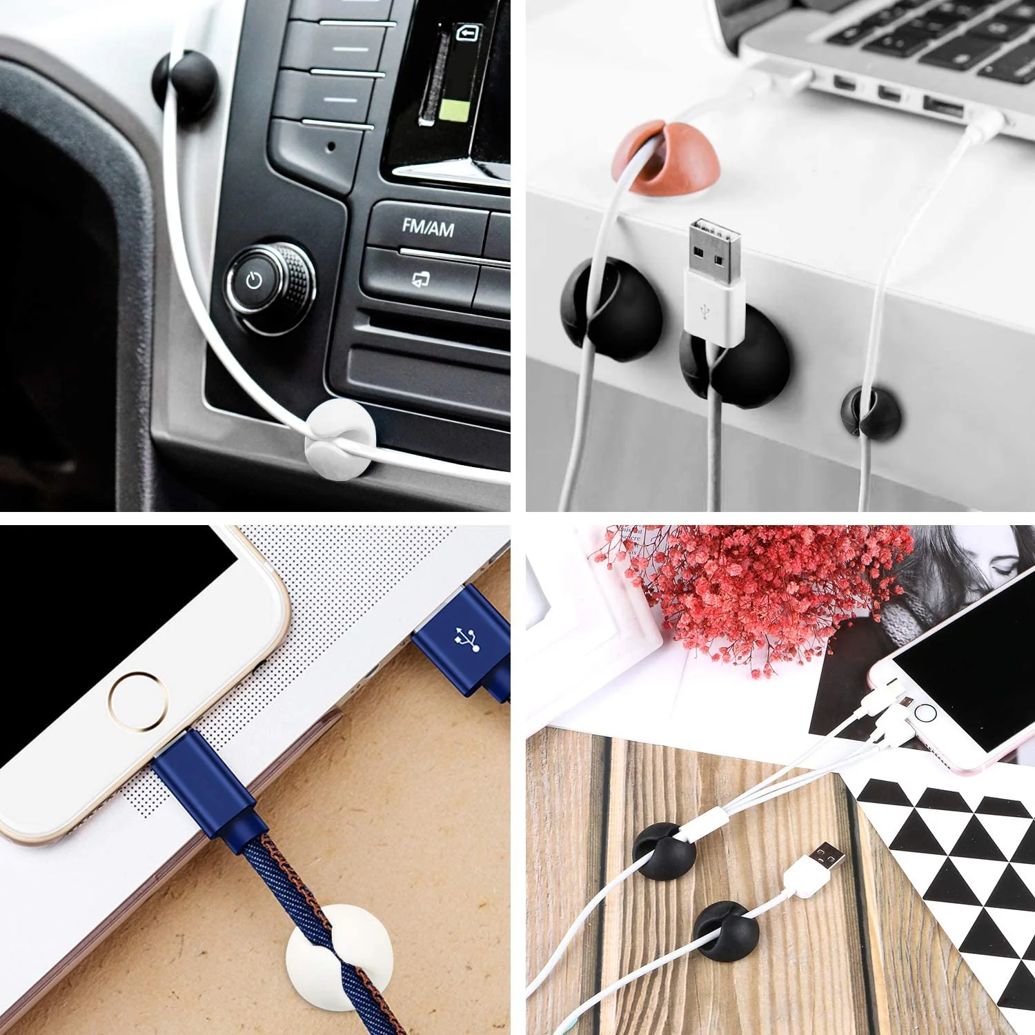 Multi-Purpose Cable Clips and Wire Organizer for Desk and Table - Image 6