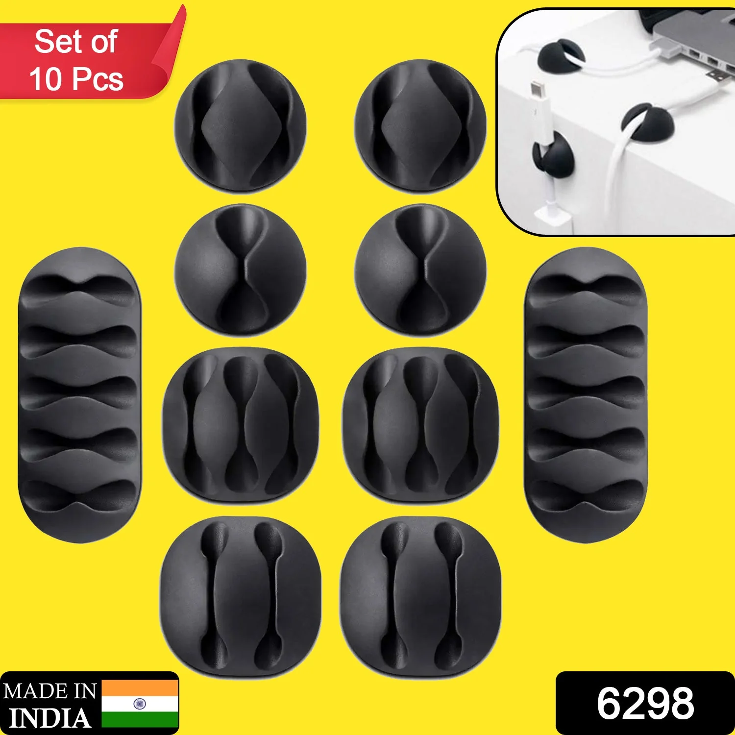 Cable Holder & Supporter – Secure & Organize All Types of Cables (10 Pc) - Image 2