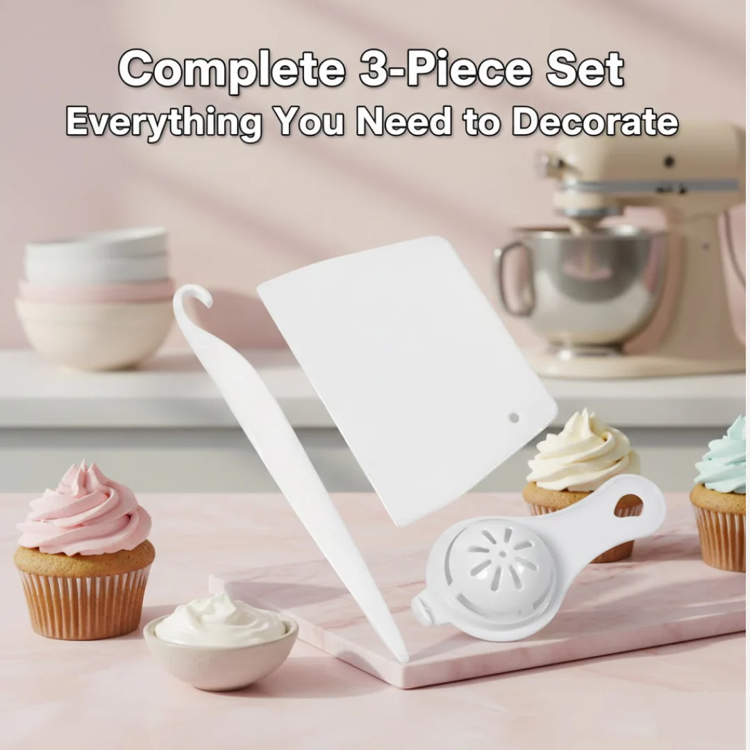 Essential Cake Decorating Kit: 3-Piece Set for Bakers of All Levels - Image 3